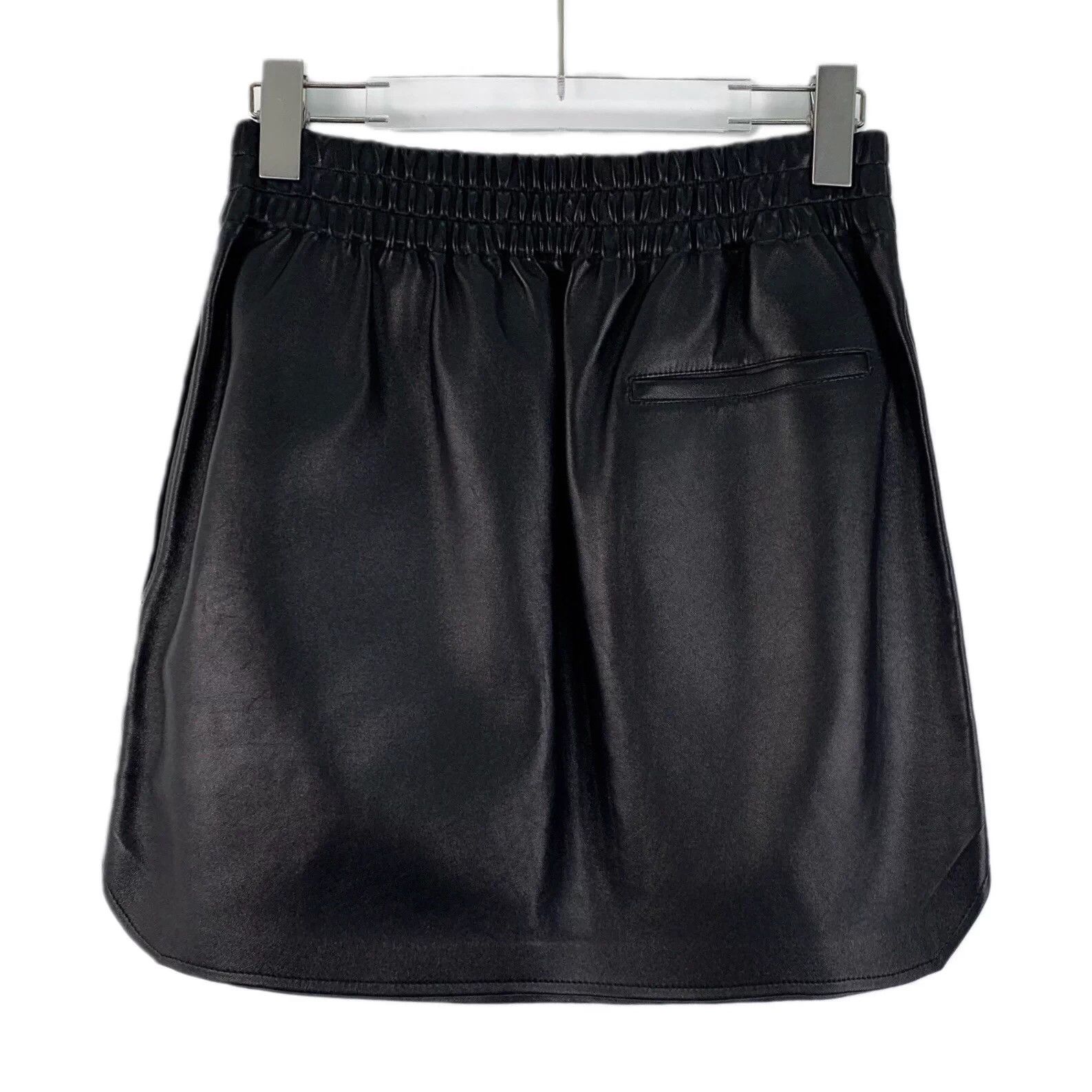 Bottega Veneta Bottega Veneta Black Cotton Lambskin Skirt M Size 26" / US 2 / IT 38 - 2 Thumbnail