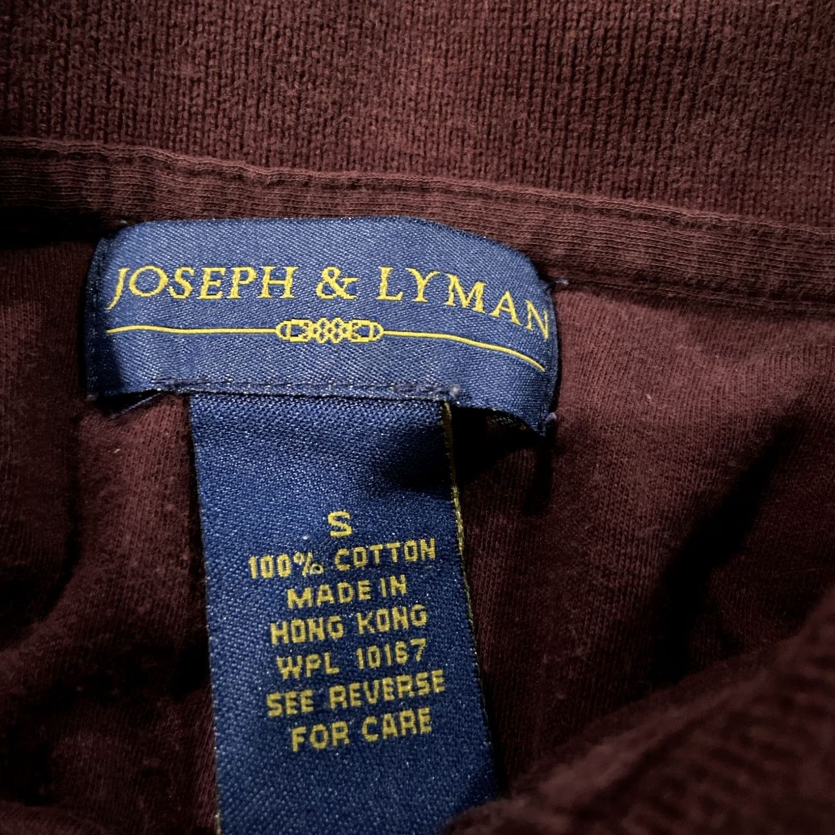 Joseph Joseph & Lyman Cotton Shirt Mens S Burgundy Short Sleeve Henley Button-Up Chest 50 Pockets Breathable Casual Regular Size US S / EU 44-46 / 1 - 2 Thumbnail