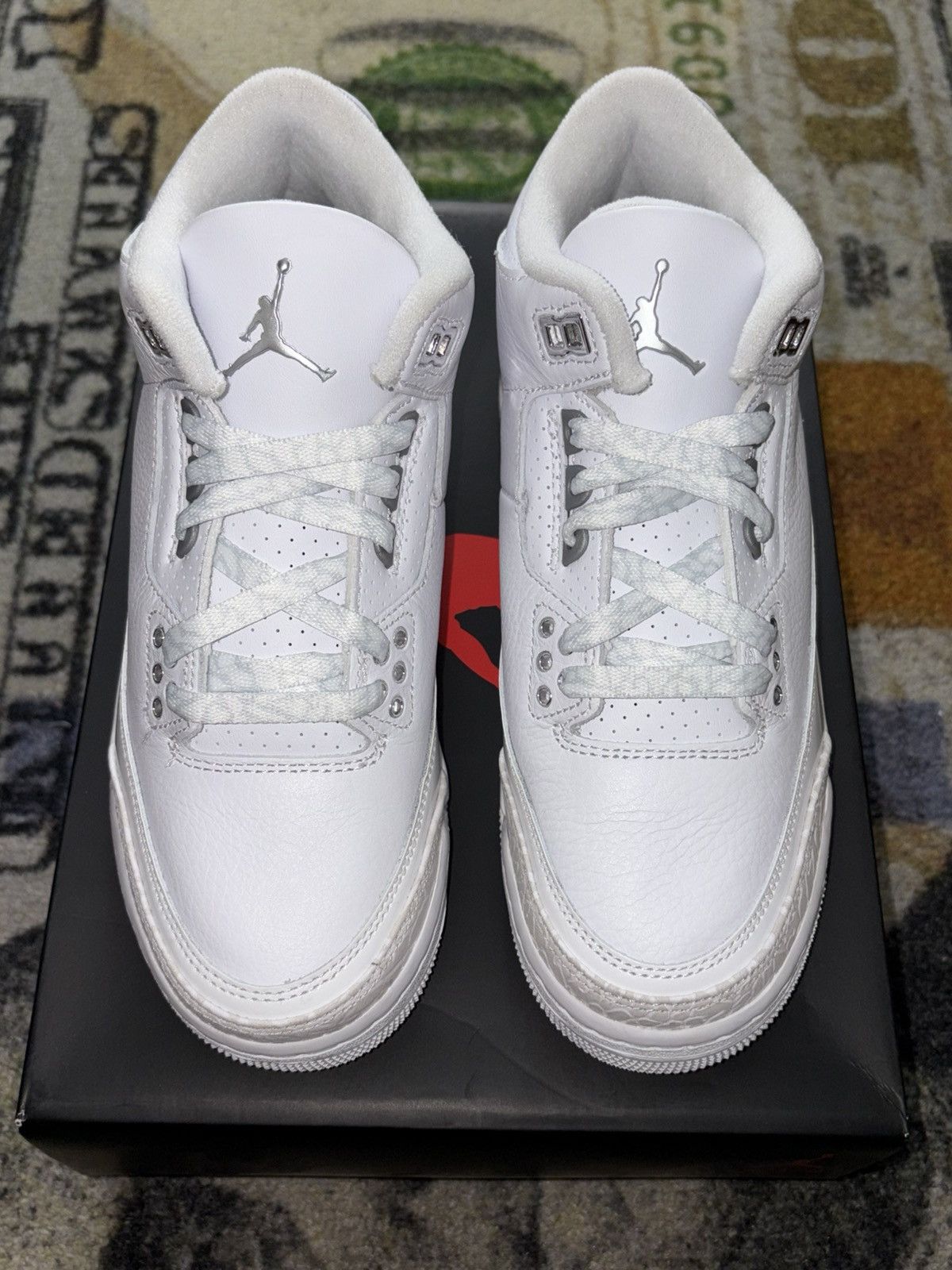 Jordan Brand Jordan 3 Retro Pure Money (Grade School 6Y) Size US 7.5 / IT 37.5 - 4 Thumbnail
