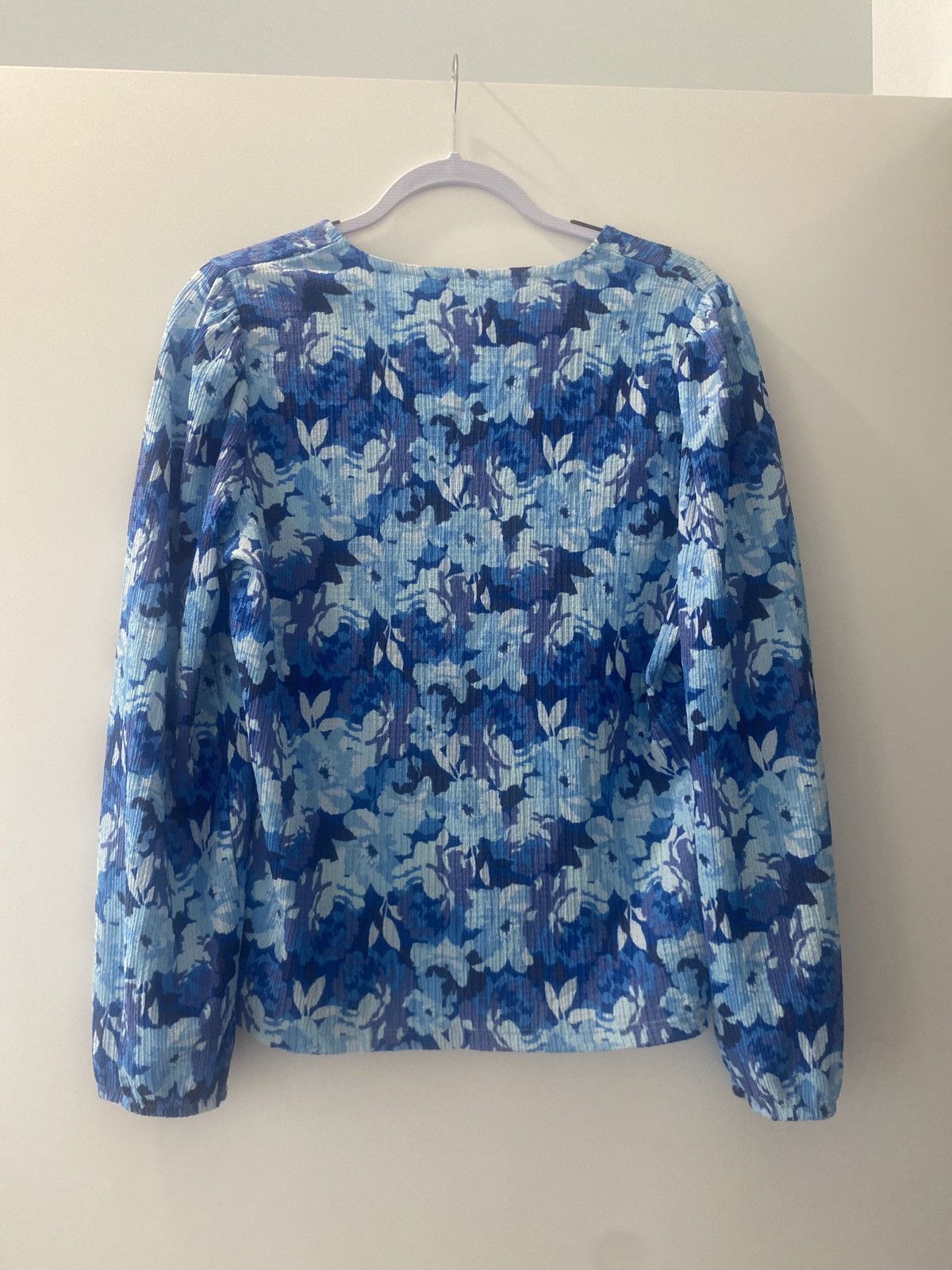 Dunnes Blue floral blouse Size L / US 10 / IT 46 - 1 Thumbnail