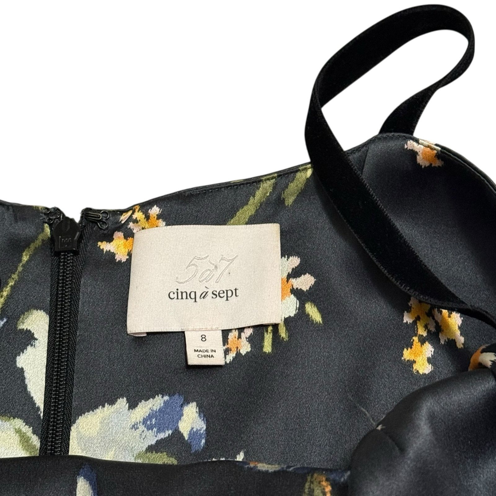 Cinq a Sept Cinq à Sept Leena Silk Floral Midi Dress Sleeveless Size 8 Size M / US 6-8 / IT 42-44 - 3 Thumbnail