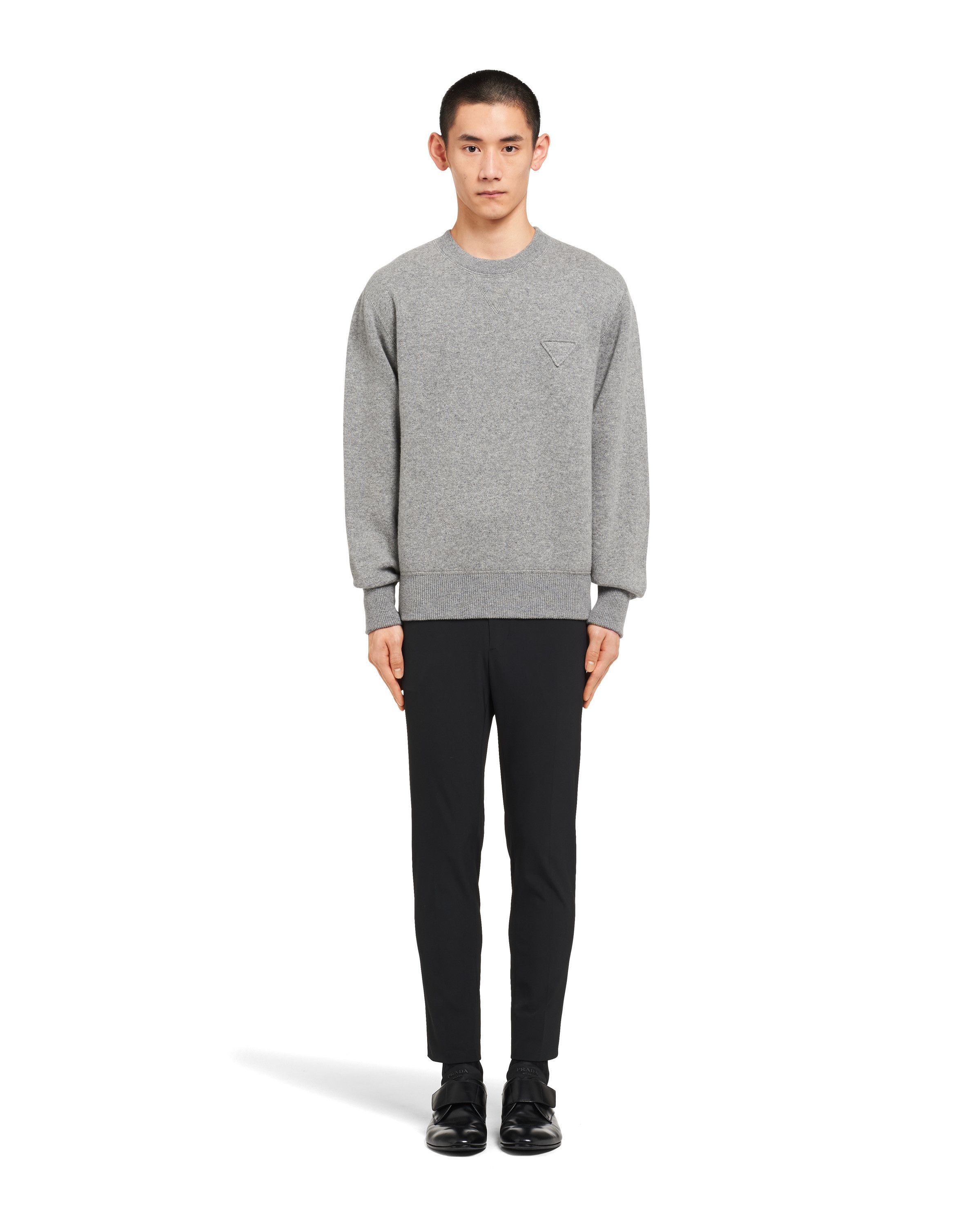 Prada o1bcso1str1025 Cashmere Sweater in Grey Size US L / EU 52-54 / 3 - 2 Thumbnail