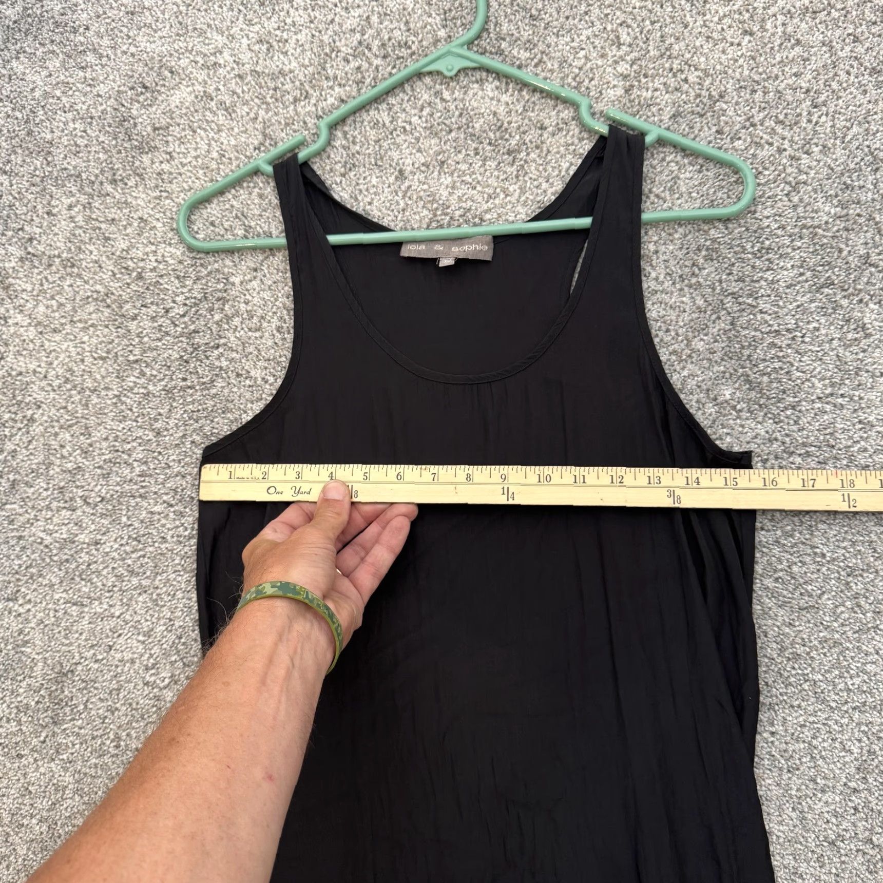 Vintage Lola & Sophie Tank Top Womens XS Black High Low Hem Sleeveless Shirt Made USA Size XS / US 0-2 / IT 36-38 - 3 Thumbnail