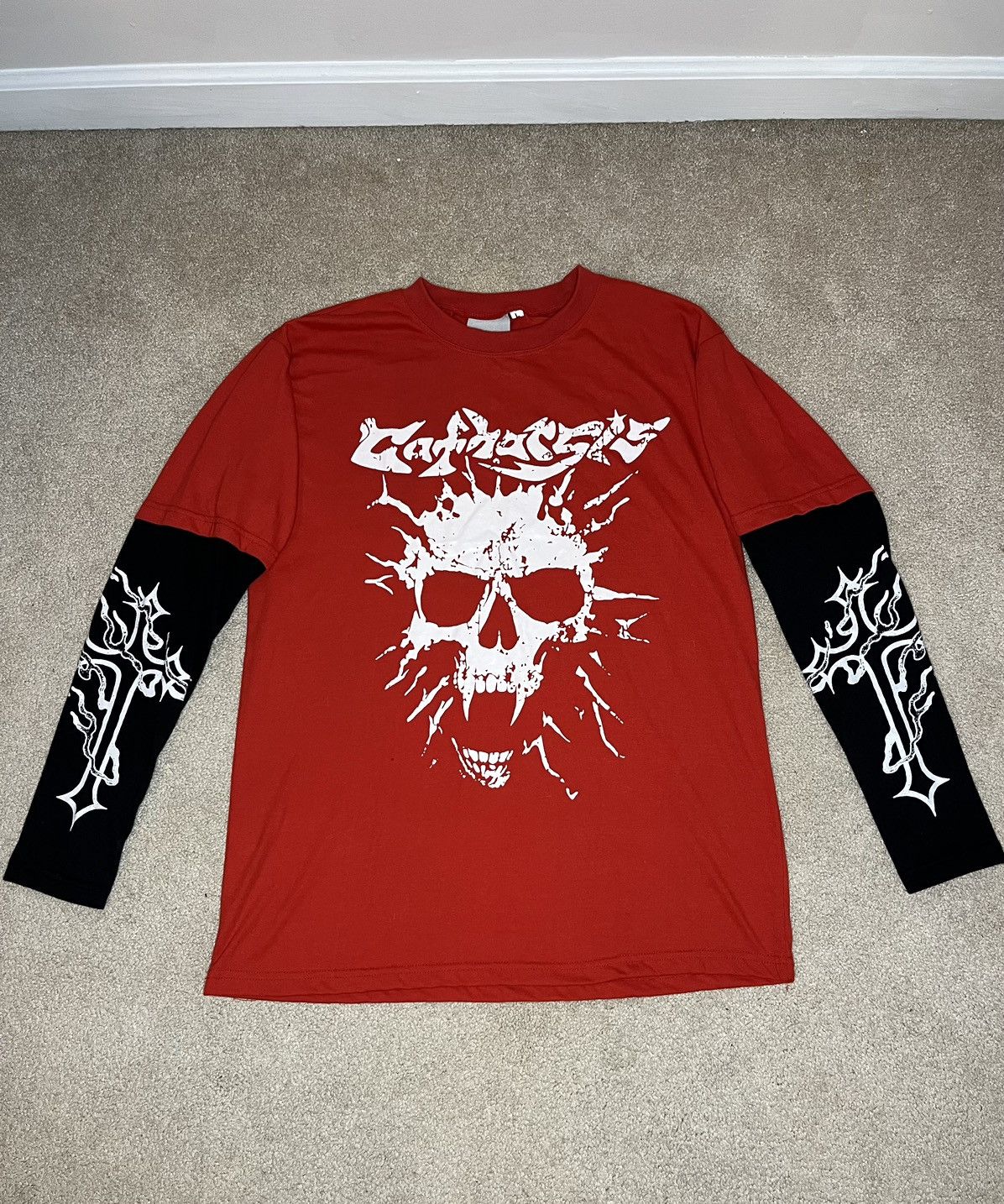 Japanese Brand Y2K Skull and Crosses Long Sleeve Shirt Size US L / EU 52-54 / 3 - 2 Preview