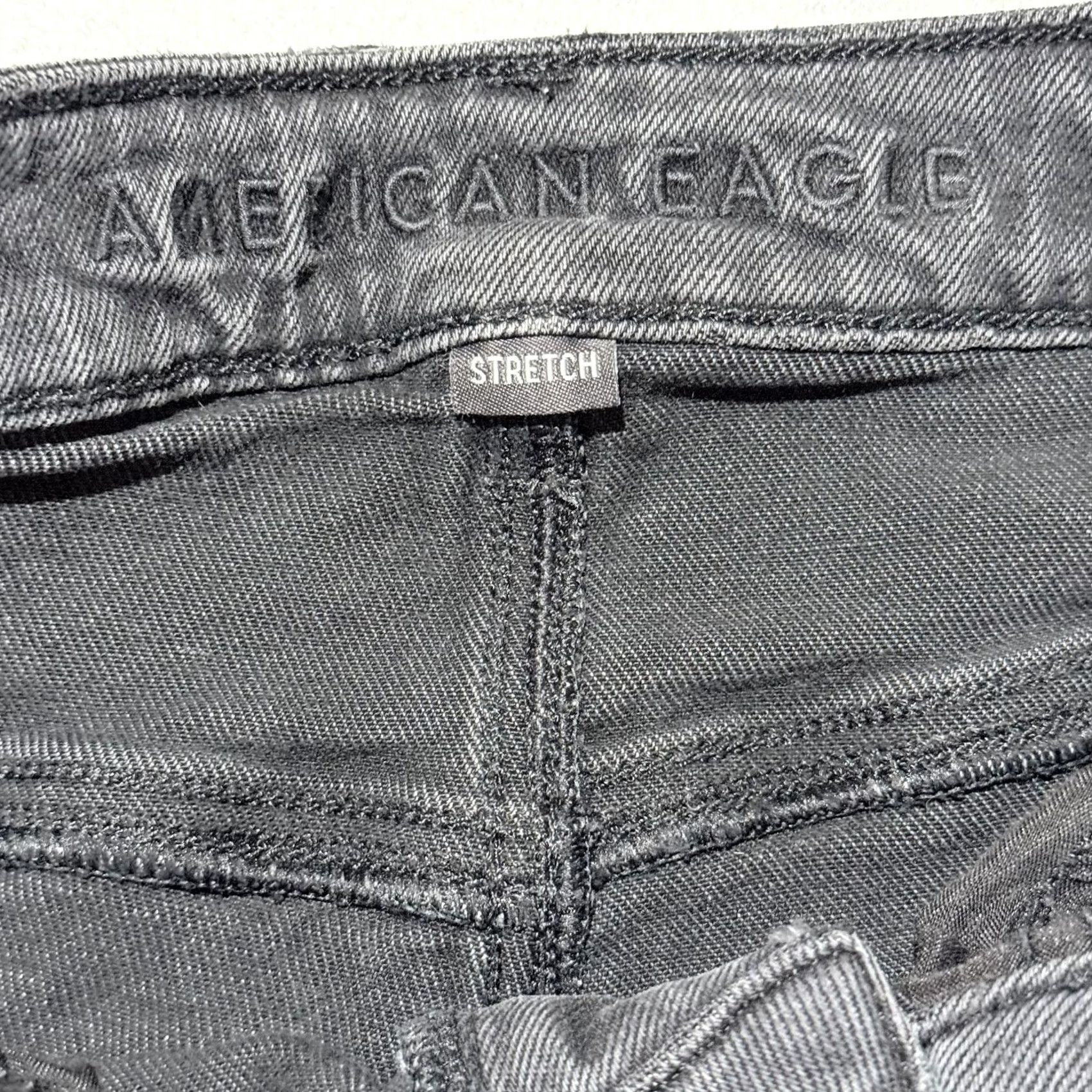 American Eagle Outfitters American Eagle Skinny Jeans Women Gray Denim Distress Stretch - 8 Long Size 30" / US 8 / IT 44 - 7 Thumbnail