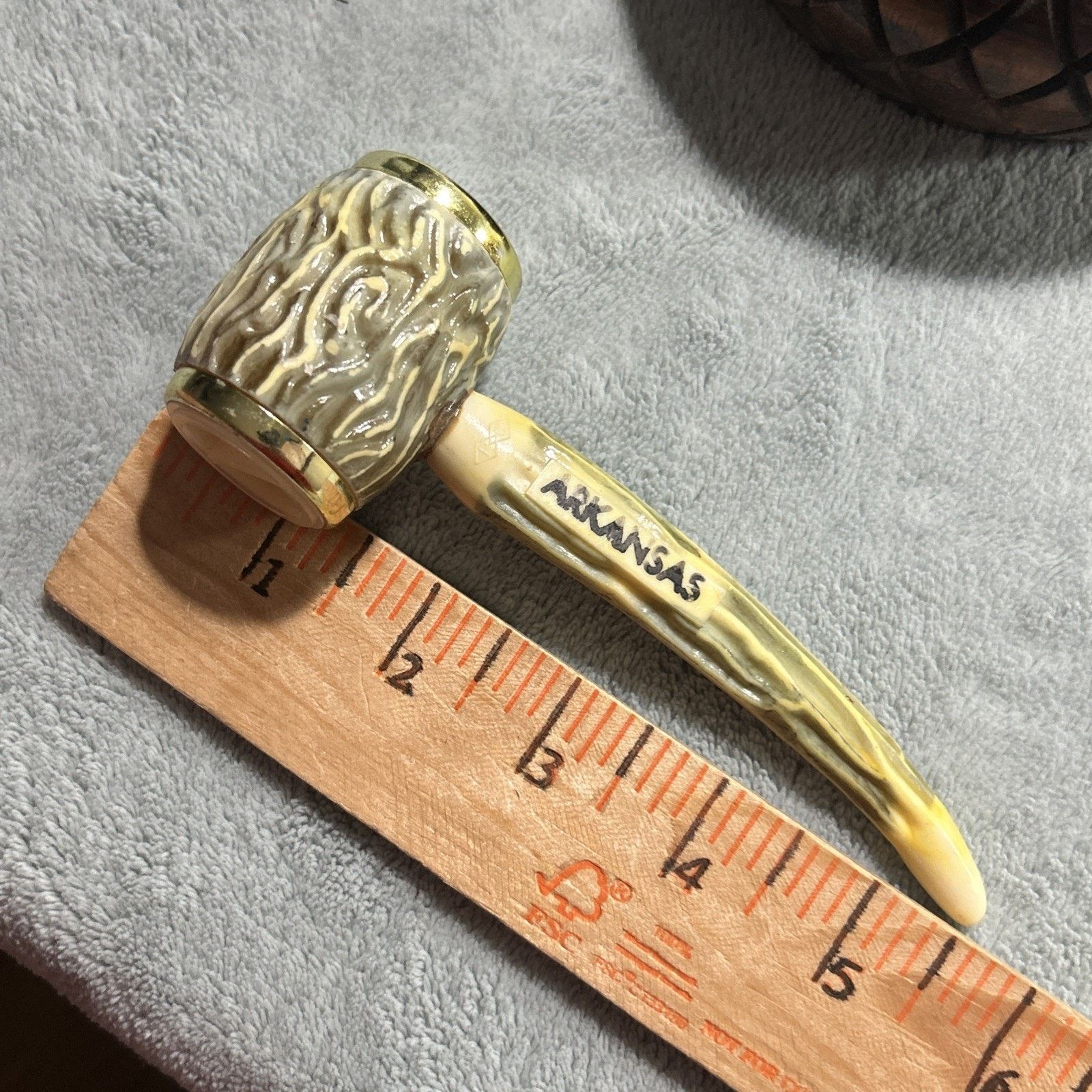 Vintage Antique 1890s Wooden Acorn Smoking Pipe Stand Ashtray Holder Size ONE SIZE - 20 Thumbnail