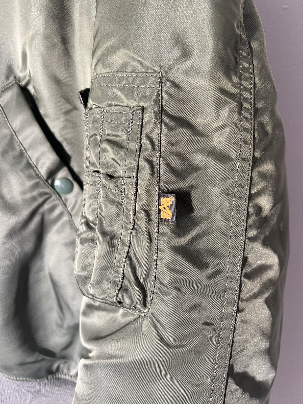 Vintage 80s Alpha Indusrties N-2B bomber Jacket Large Size US L / EU 52-54 / 3 - 5 Thumbnail