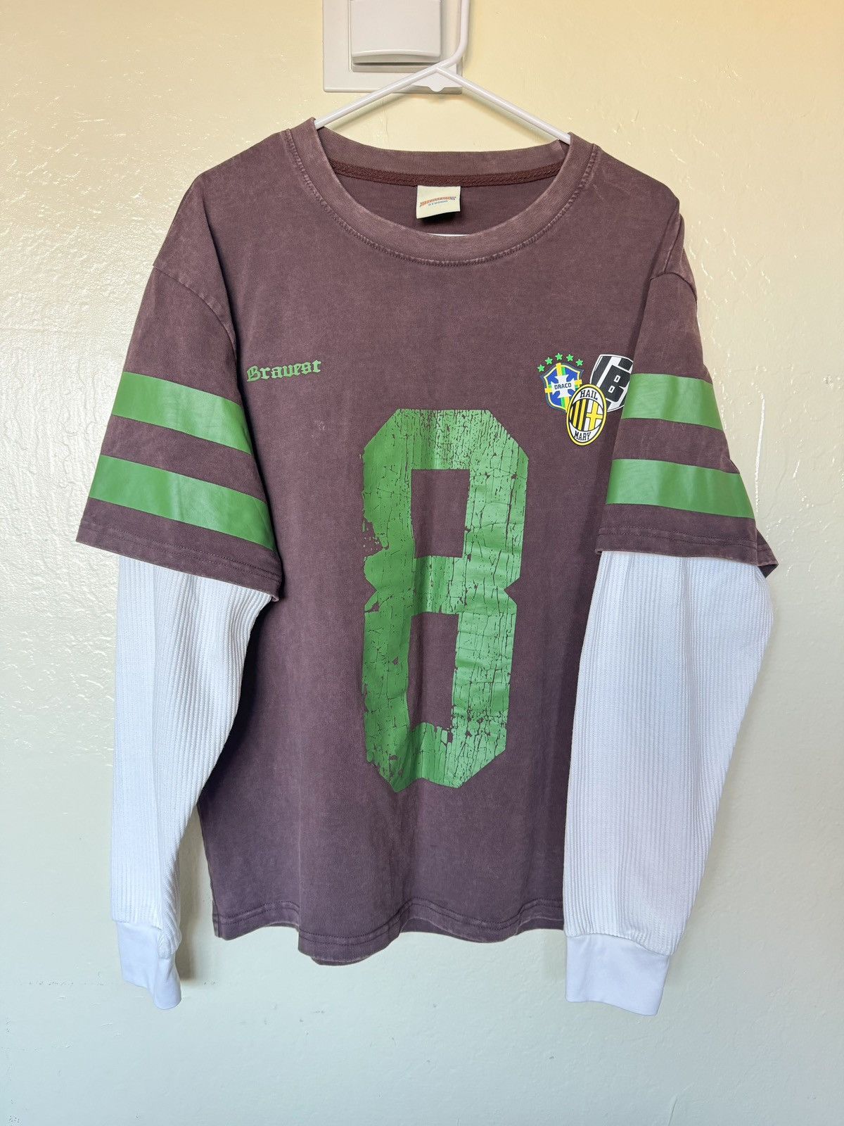 Bravest Studios BROWN NUMBER 8 THERMAL TEE Size US L / EU 52-54 / 3 - 2 Thumbnail