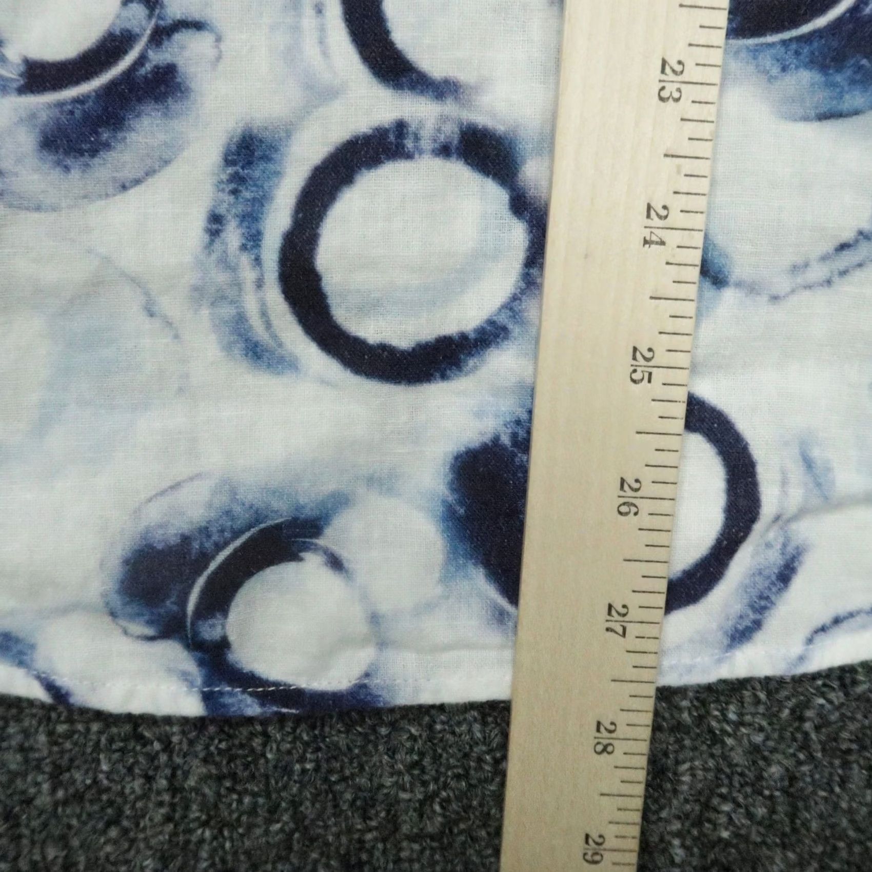 Robert Graham Robert Graham Shirt Mens Small White Blue Geo Abstract Short Sleeve Linen Cotton Size US S / EU 44-46 / 1 - 7 Thumbnail