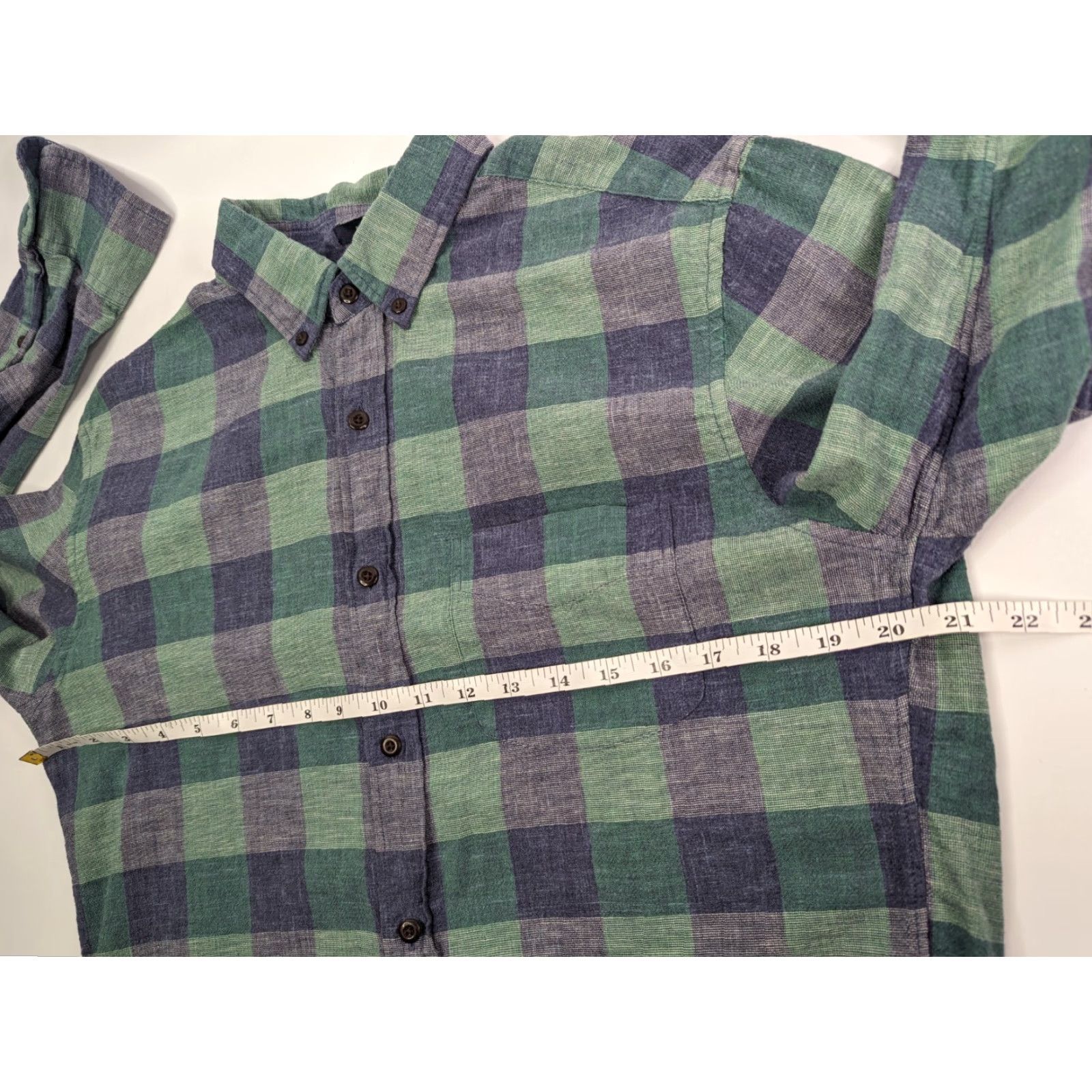 J.Crew J.Crew Button-Up Shirt Men Slim Fit Plaid Long Sleeve Blue Green Size US M / EU 48-50 / 2 - 6 Thumbnail