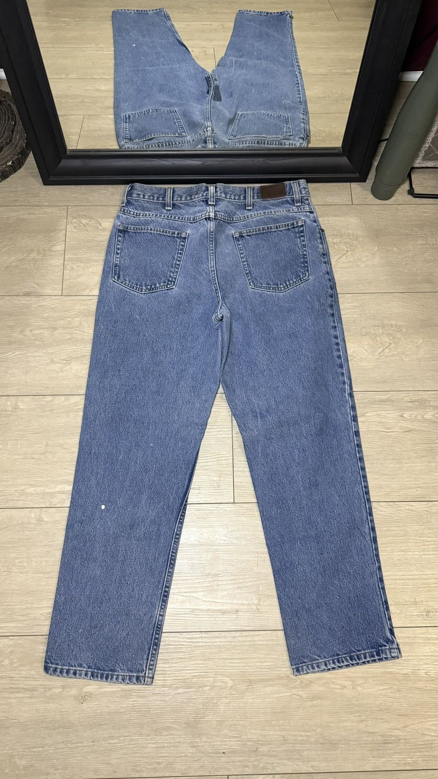 L.L. Bean Vintage 1990s L.L. Bean Natural Fit Straight Fit Denim Jeans Size US 34 / EU 50 - 2 Thumbnail