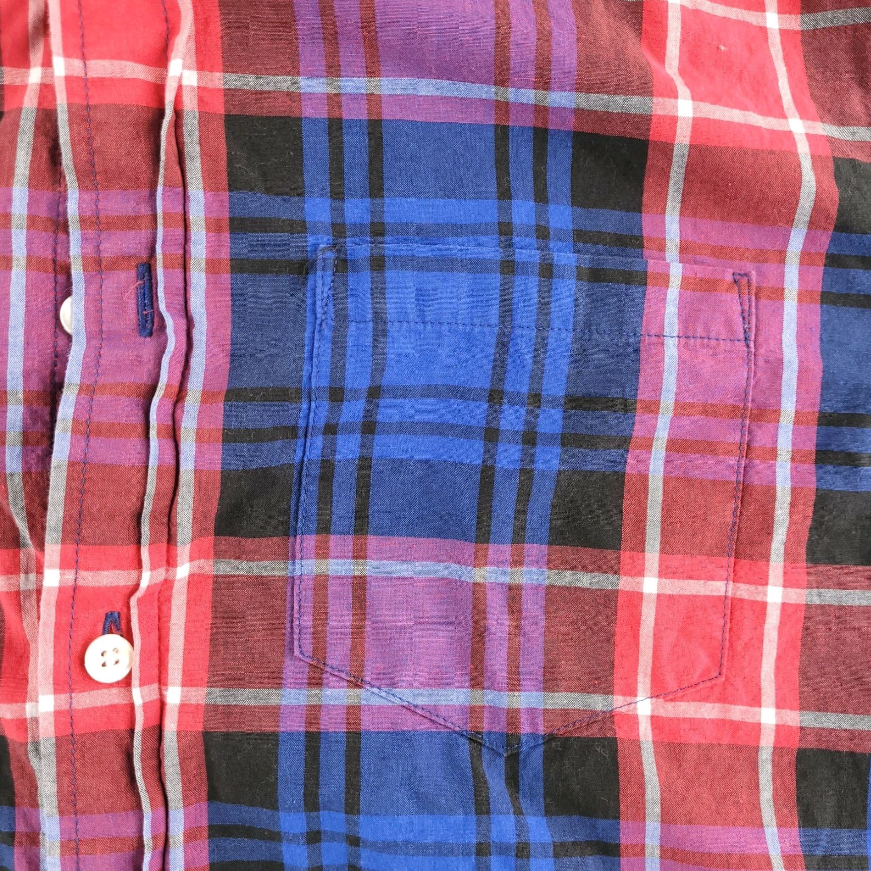 American Eagle Outfitters American Eagle Button-Up Shirt Mens Small Blue Plaid Long Sleeve Casual Preppy Shirt Size US S / EU 44-46 / 1 - 5 Thumbnail