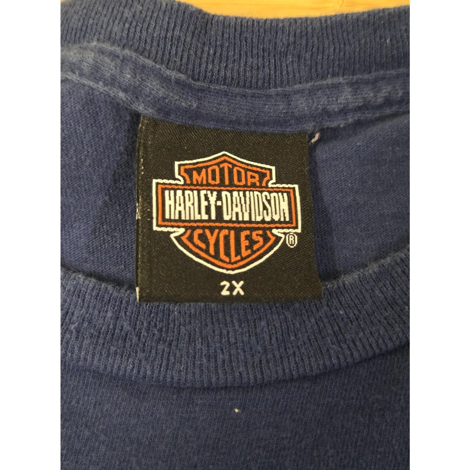 Harley Davidson Harley-Davidson Shirt Mens 2XL Blue House of Thunder Morgan Hill Motorcycle Tee Size US XXL / EU 58 / 5 - 4 Thumbnail