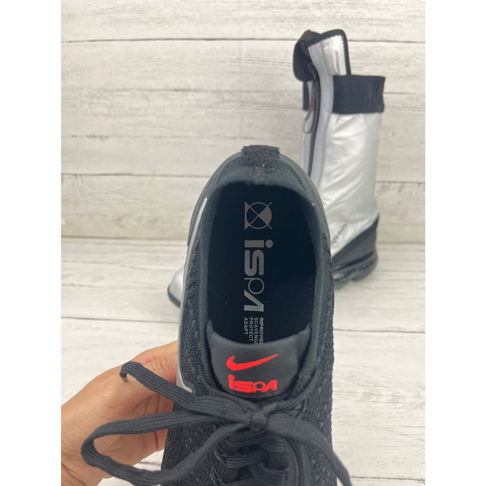 Nike Nike Air VaporMax Flyknit Gator ISPA Metallic Silver 10.5 Size US 10.5 / EU 43-44 - 12 Thumbnail