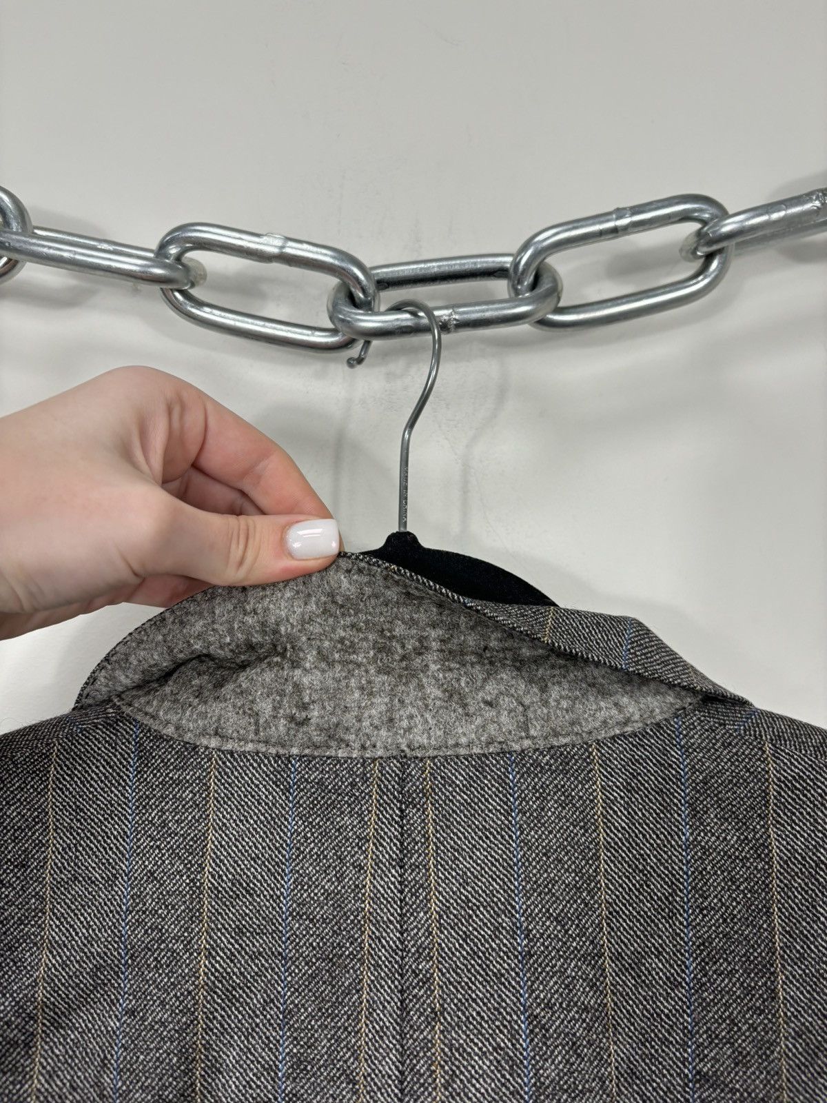 Vintage Vintage Yves Saint Laurent Striped Formal Luxury Wool Blazer Size 44R - 20 Thumbnail