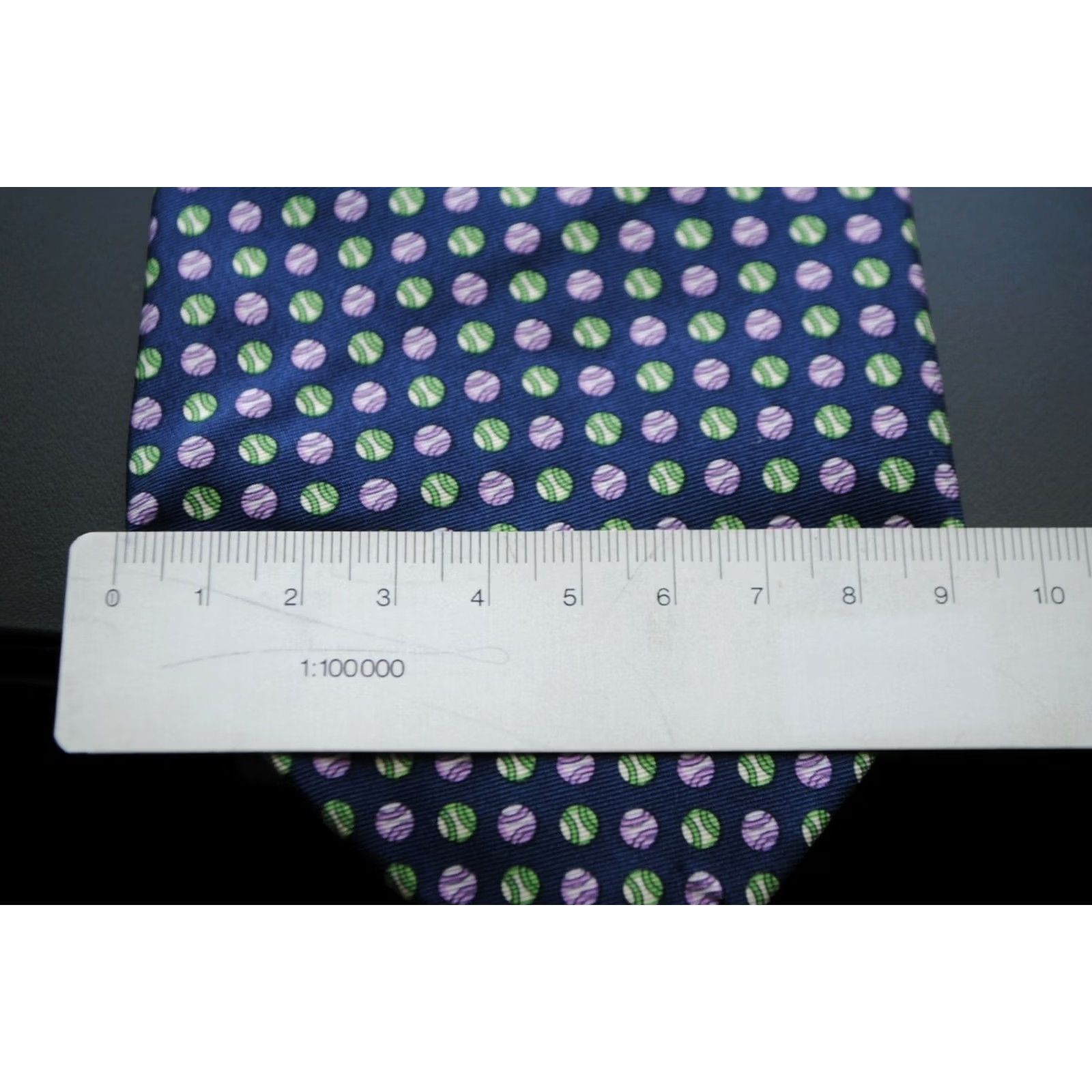 Vintage FRANGI TIE Geometric DOTS 100% Silk Made in ITALY Blue Mens Classic Length 57-60in 150cm Size ONE SIZE - 7 Thumbnail