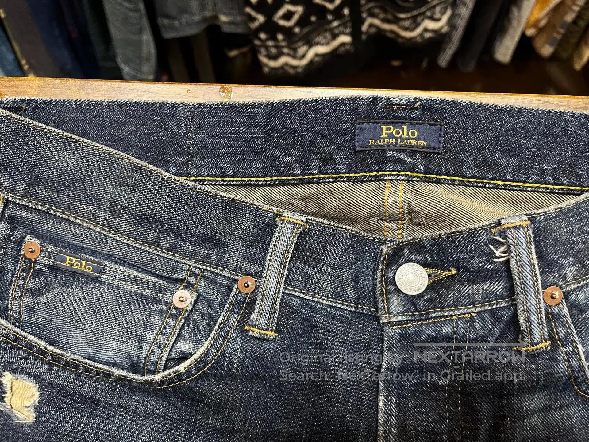RRL Ralph Lauren rrl patchwork distressed denim jeans. Size US 32 / EU 48 - 3 Thumbnail