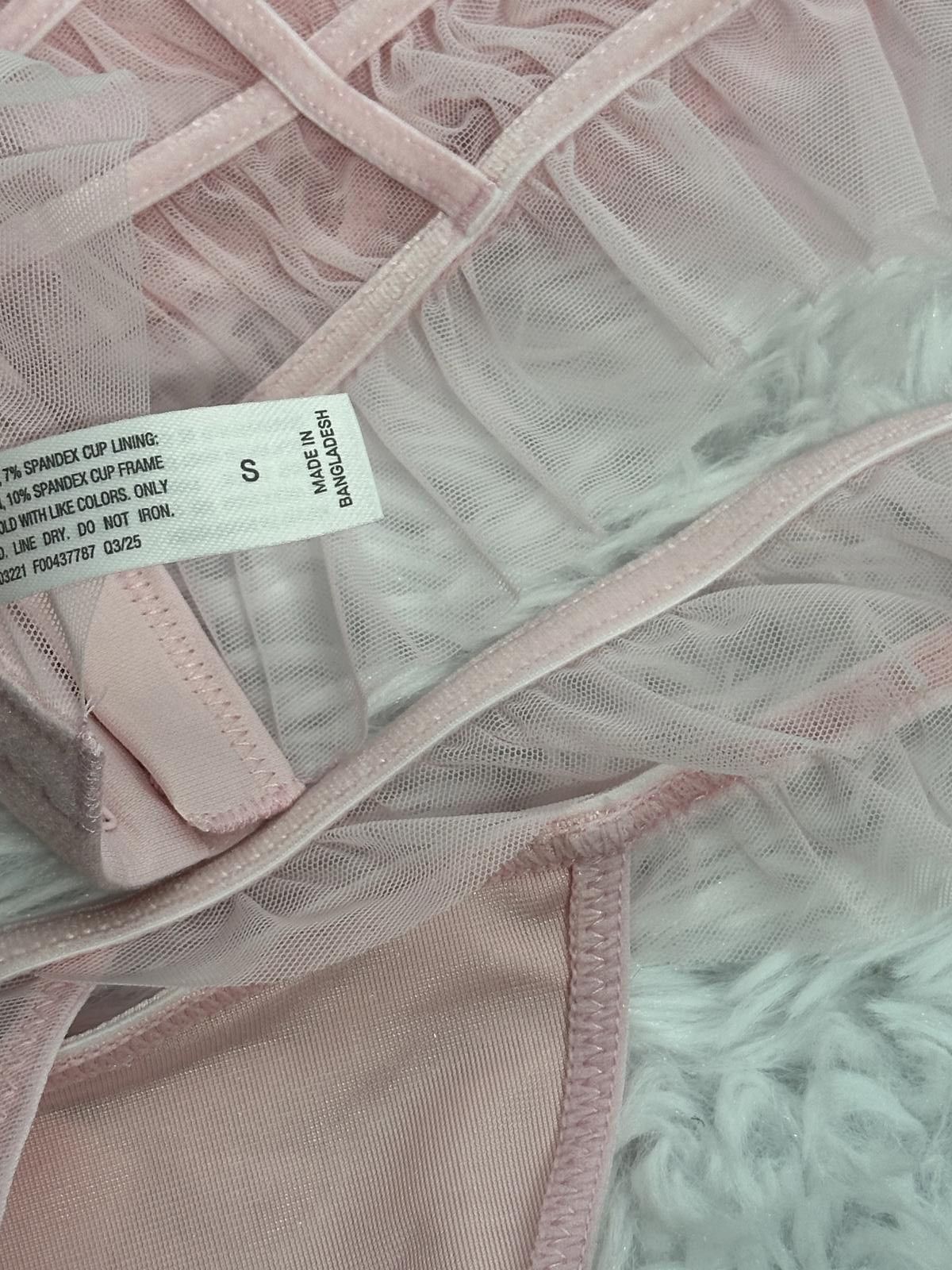Other Pink Velvet Lingerie Set with Heart-Shaped Crossbody Bag Size ONE SIZE - 8 Thumbnail