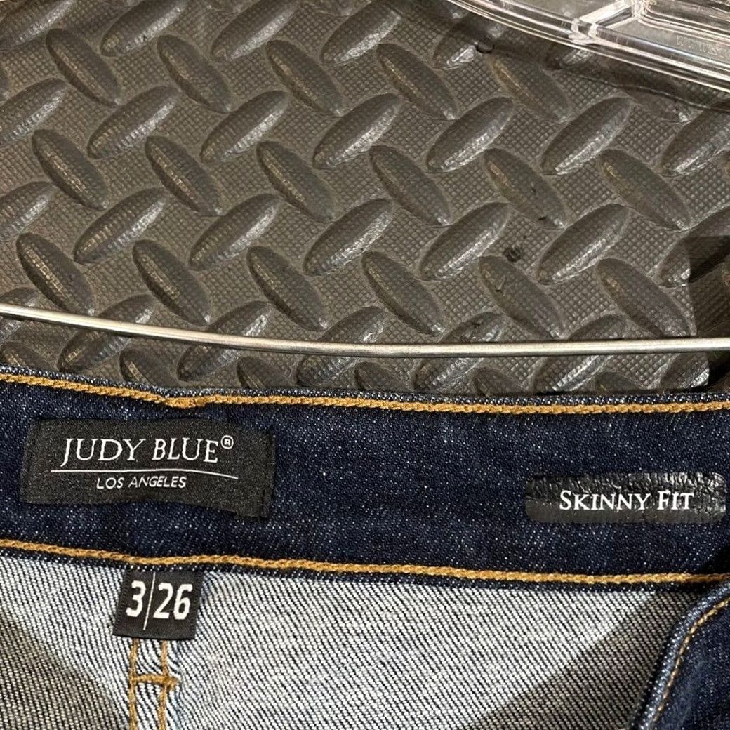 Vintage Judy Blue Los Angeles Skinny Jeans Dark Wash Denim High Rise Women's Size 2/Regular Blue Skinny Women LA 3/26 Size 26" / US 2 / IT 38 - 3 Thumbnail