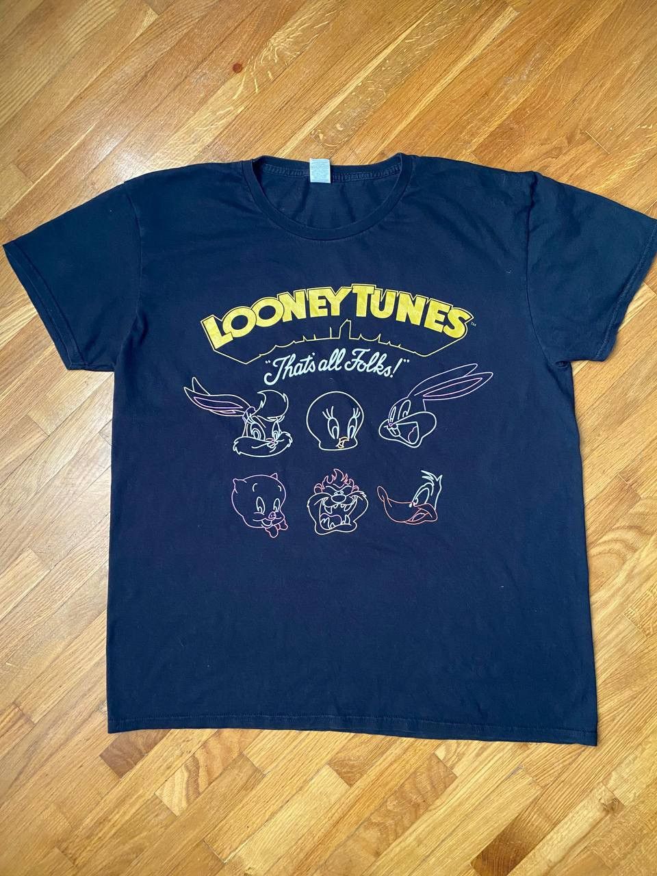 Vintage Fruit of the loom Warner Brothers Looney Tunes tee Size US XL / EU 56 / 4 - 1 Thumbnail