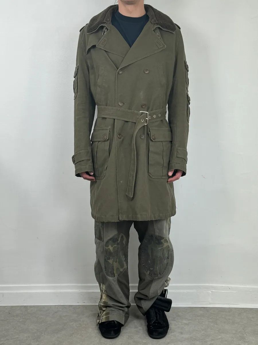 Dolce & Gabbana 2000s Dolce & Gabbana Khaki Green Mutli Pockets Cargo Trench Coat Size US M / EU 48-50 / 2 - 2 Thumbnail