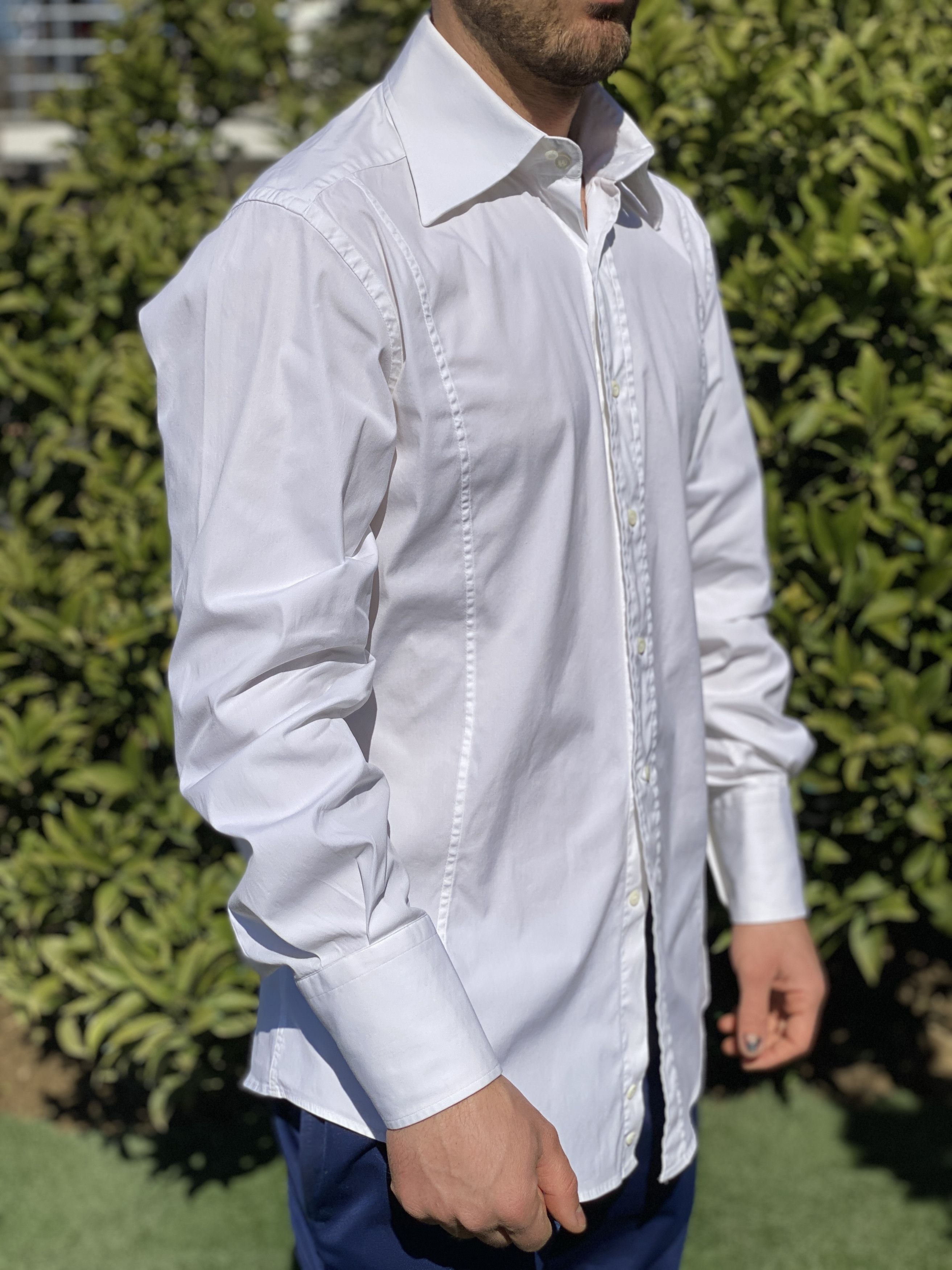 Gucci Royal Fit Gucci Dress Shirt French Cuff Chemise Sz 42 16 1/2 Size US L / EU 52-54 / 3 - 4 Thumbnail