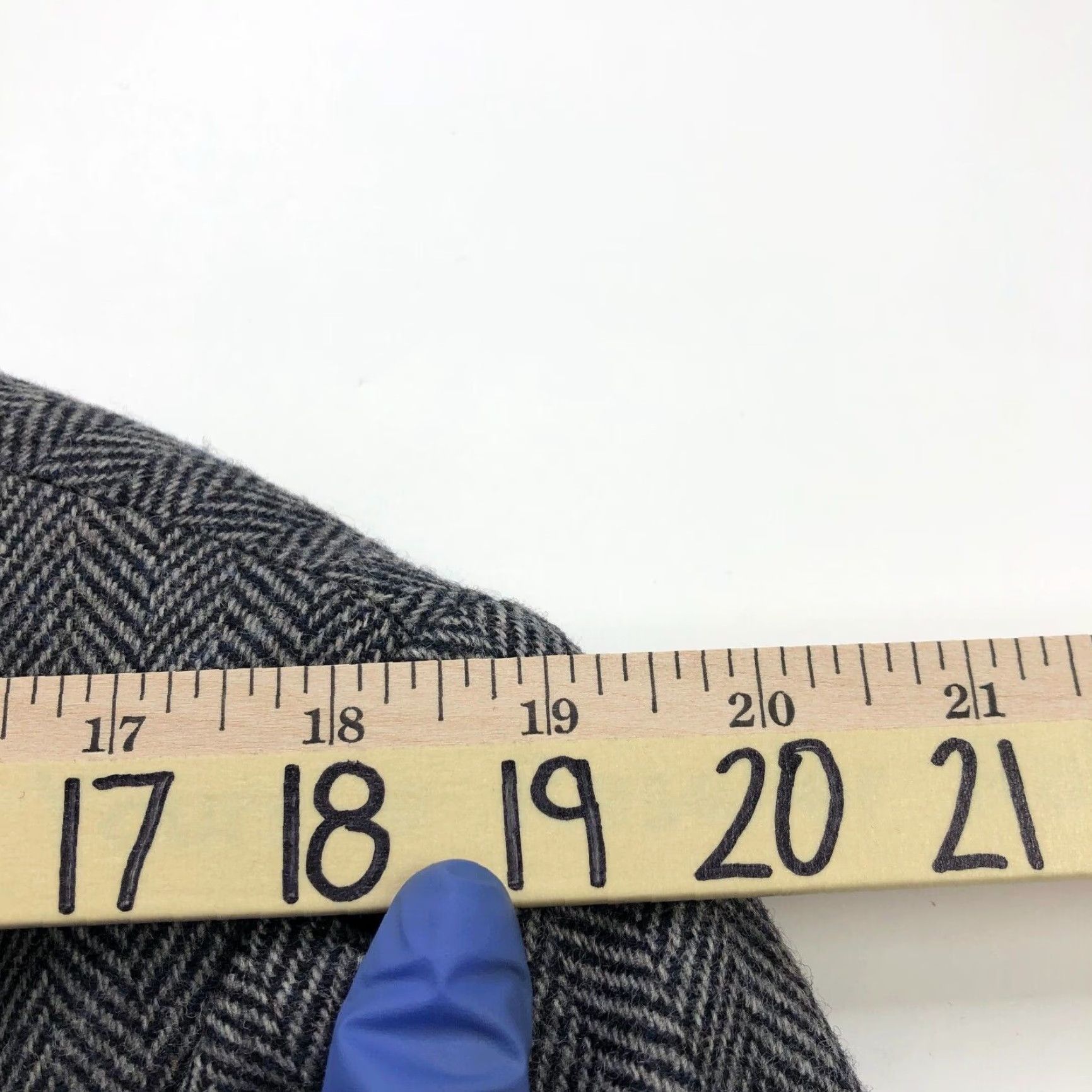 Lands' End Lands' End Sport Coat Jacket Gray Blue Lambswool Herringbone 42R Notch Single-Breasted Wool Men Coat, 2-Button Front, Regular Fit, Dry Clean Only Size US XS / EU 42 / 0 - 6 Thumbnail
