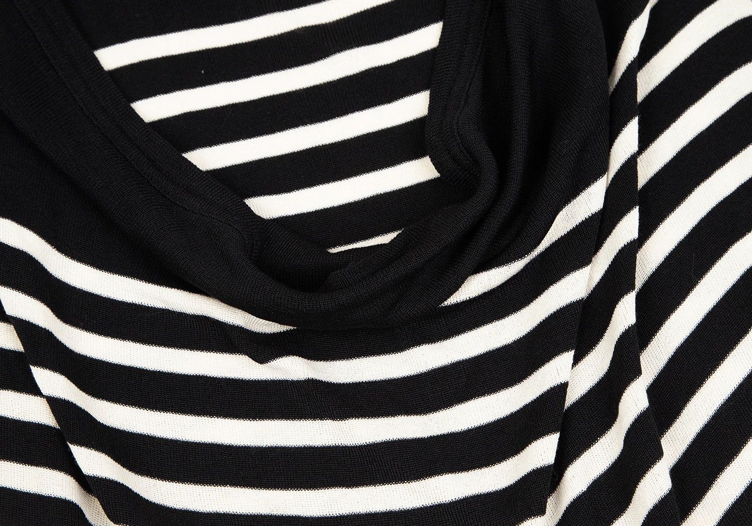 Jean Paul Gaultier Black and White Striped Sleeveless Knit Draped Top Size US M / EU 48-50 / 2 - 5 Thumbnail