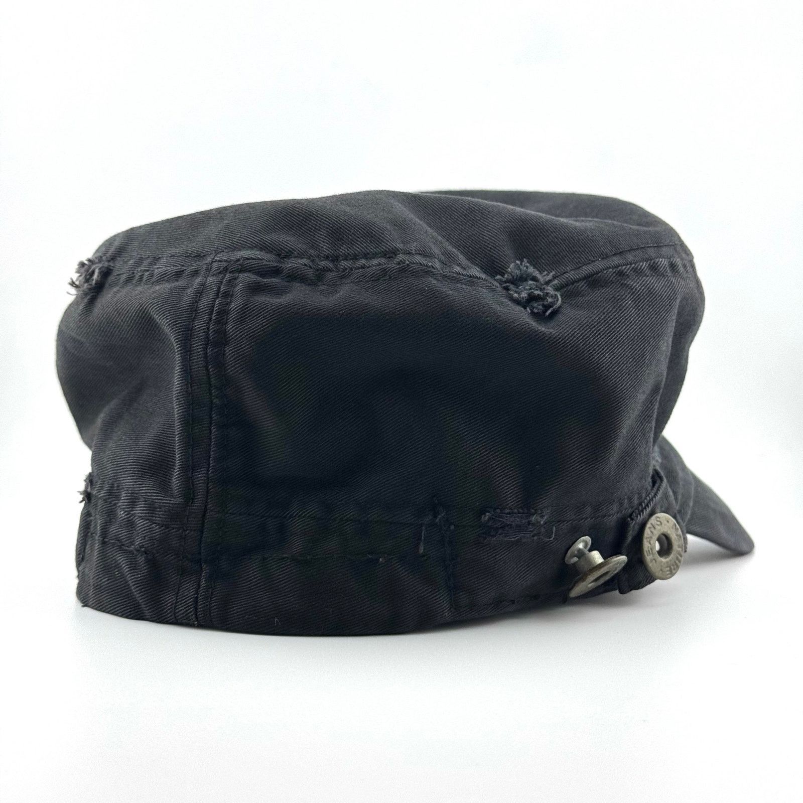 Japanese Brand Y2K Blank Distressed Military Work Hat VTG Patrol Cadet Cap Size ONE SIZE - 3 Thumbnail