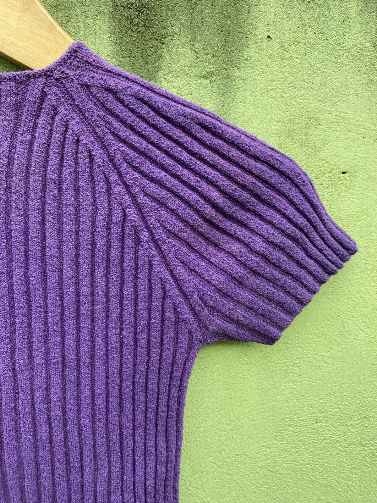 Yohji Yamamoto Yohji Yamamoto D’URBAN A.A.R Vintage Ribbed Purple Knit Tee Size ONE SIZE - 11 Thumbnail