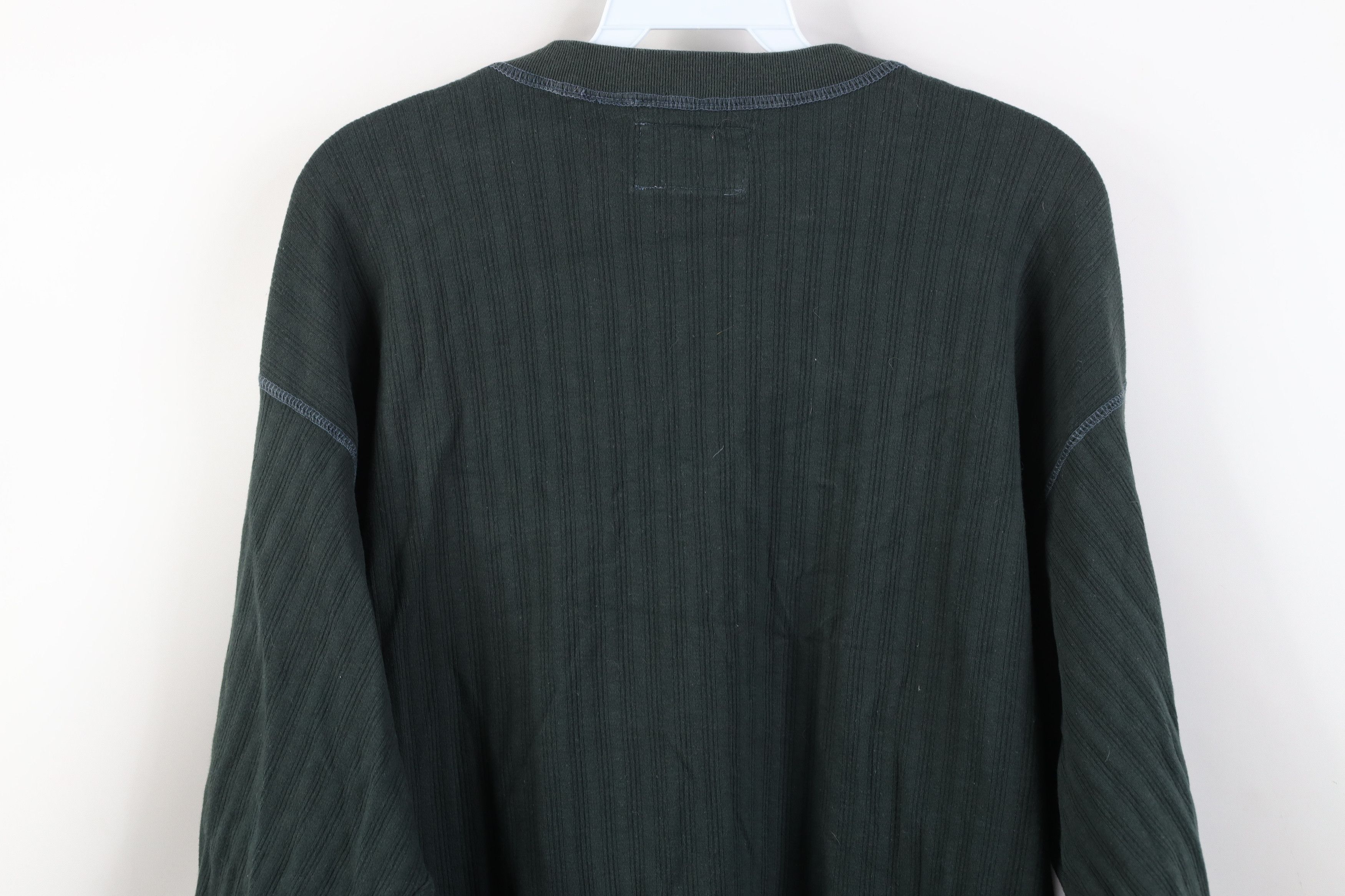 Vintage Vintage 90s Streetwear Knit Long Sleeve Henley T-Shirt Size US L / EU 52-54 / 3 - 14 Thumbnail