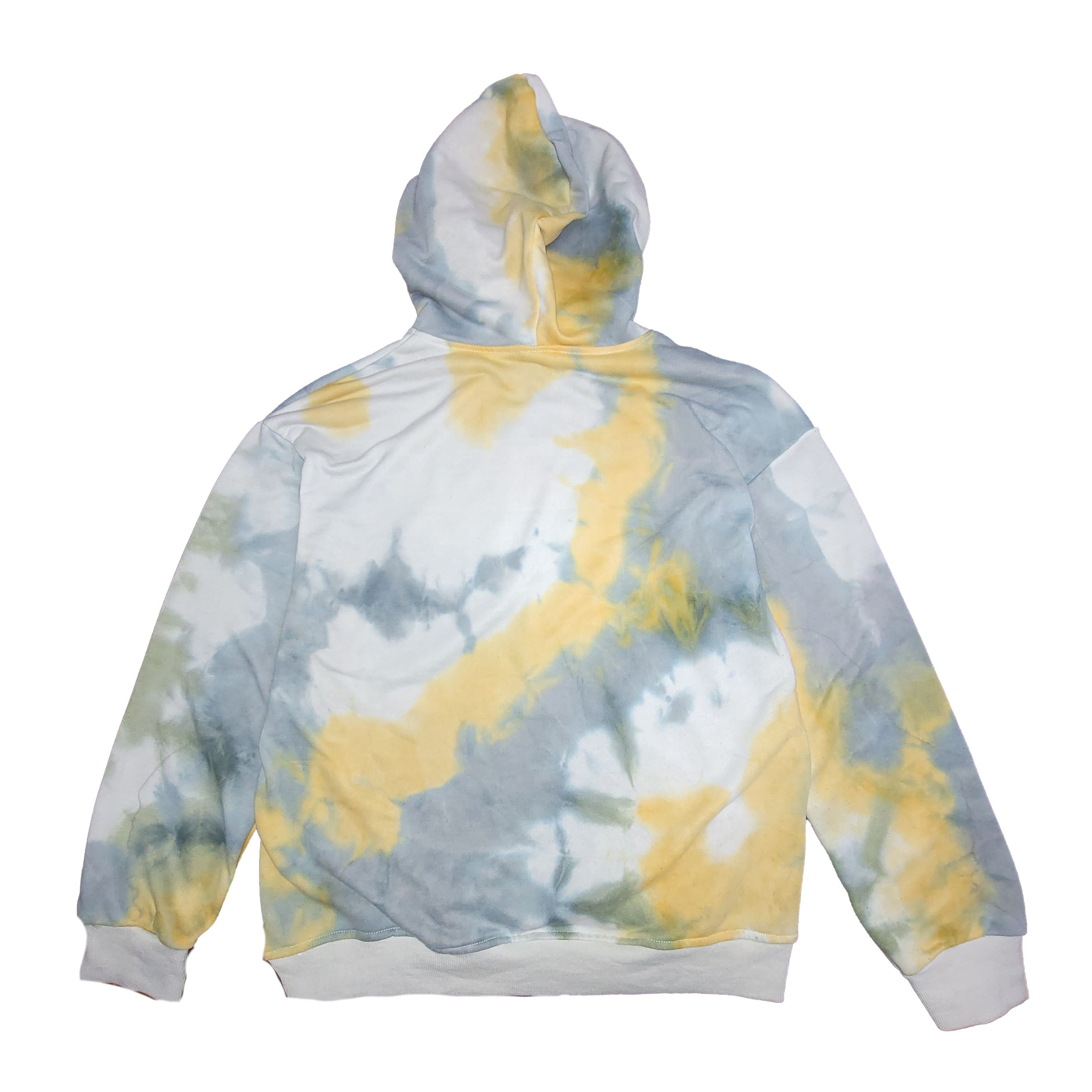 Designer Tie-Dye Anime Graphic Hoodie - Yellow, Gray, and White, Size Size US M / EU 48-50 / 2 - 2 Thumbnail