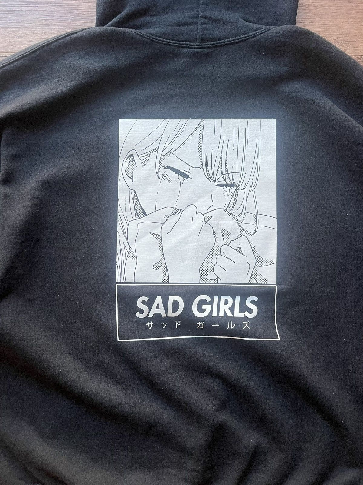 Other Men’s AnimeBae Sad Girls Hoodie Sweatshirt in Black Size US XL / EU 56 / 4 - 2 Thumbnail
