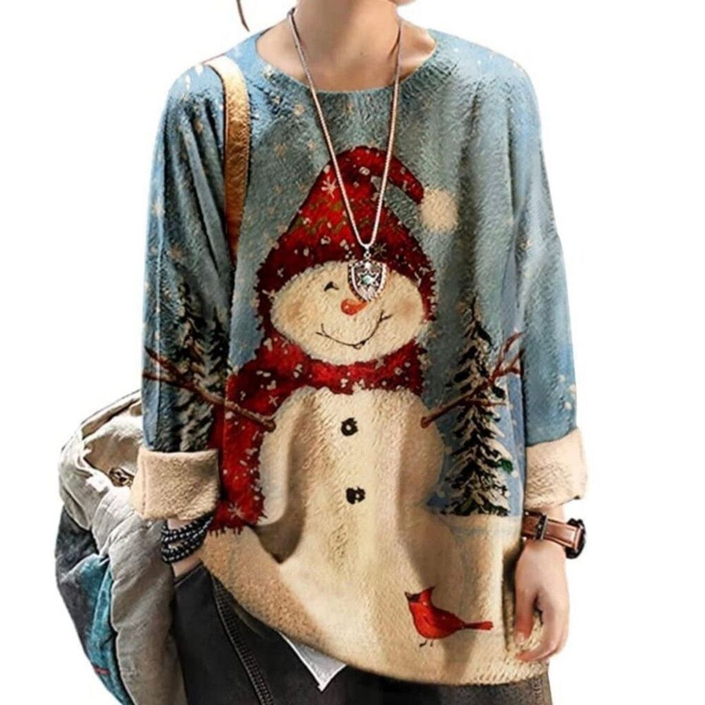 Other New Womens Christmas Sweater Snowman Graphic 2XL Size XXL / US 16-18 / IT 52-54 - 1 Thumbnail