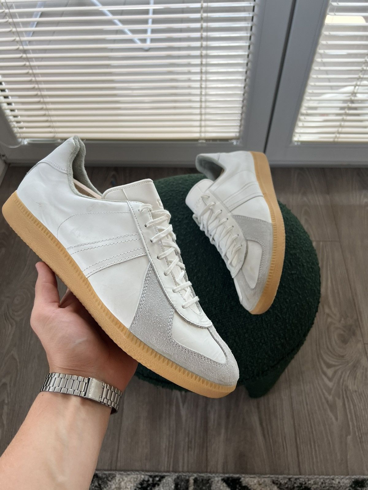 Vintage ‼️VINTAGE ARCHIVAL BW SPORT GAT LEATHERS ARMY TRAINERS SHOES‼️ Size US 12.5 / EU 45-46 - 7 Thumbnail