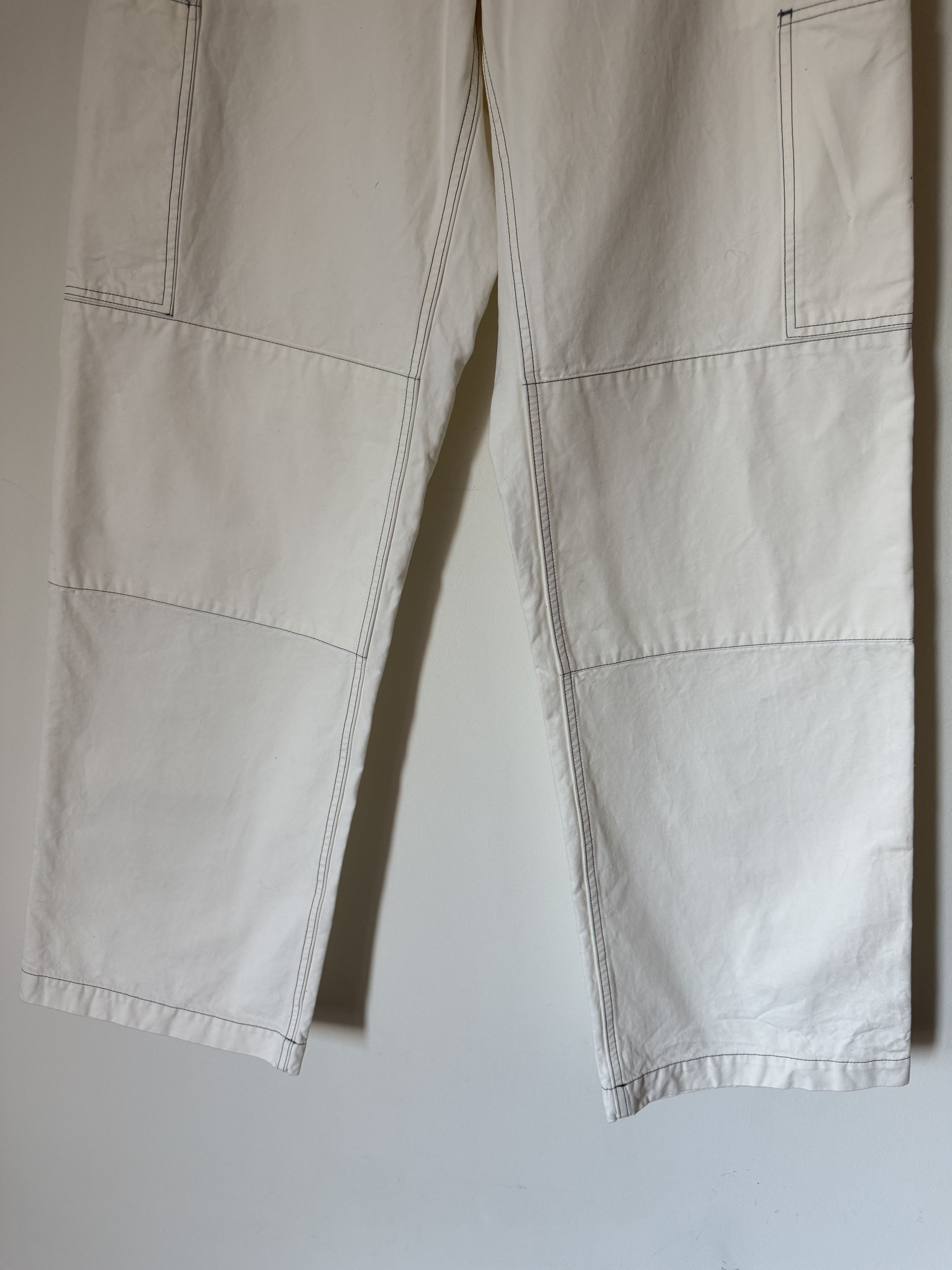MM6 MM6 Maison Margiela Double Knee Cargo Pants in White Size US 30 / EU 46 - 3 Thumbnail