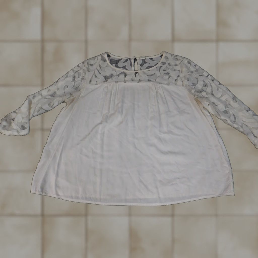 Old Navy Old Navy Womens Blouse L White Dolman Sleeve Pullover Round Neck Casual Regular Size L / US 10 / IT 46 - 1 Thumbnail