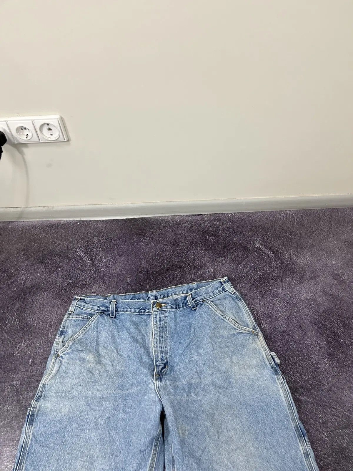 Carhartt Vintage 90s Carhartt USA Faded Blue Hype Baggy Jeans Size US 38 / EU 54 - 10 Thumbnail