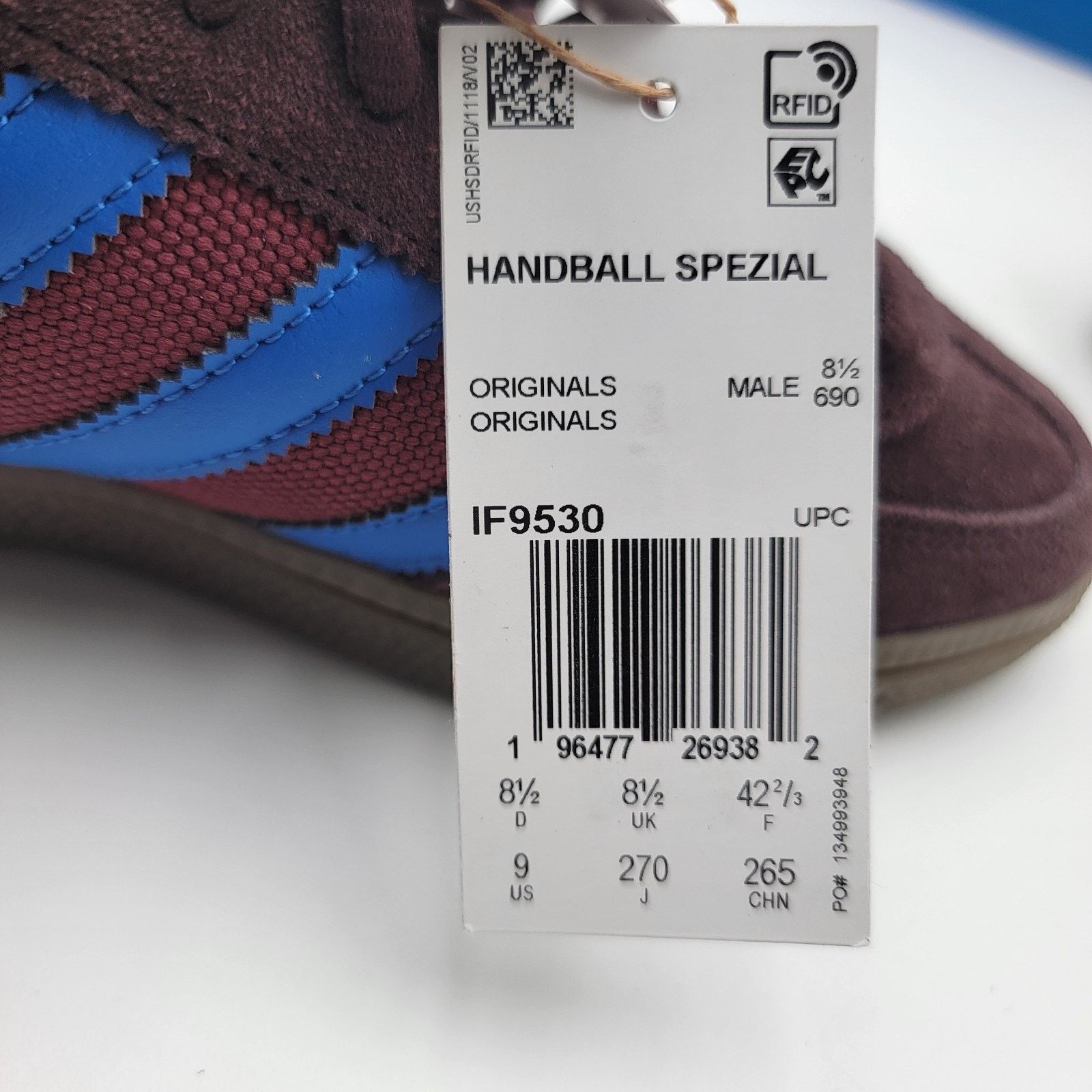 Adidas Adidas Handball Spezial Men Shoes Sz 9, Color: Burgundy/Blue Size US 9 / EU 42 - 9 Thumbnail