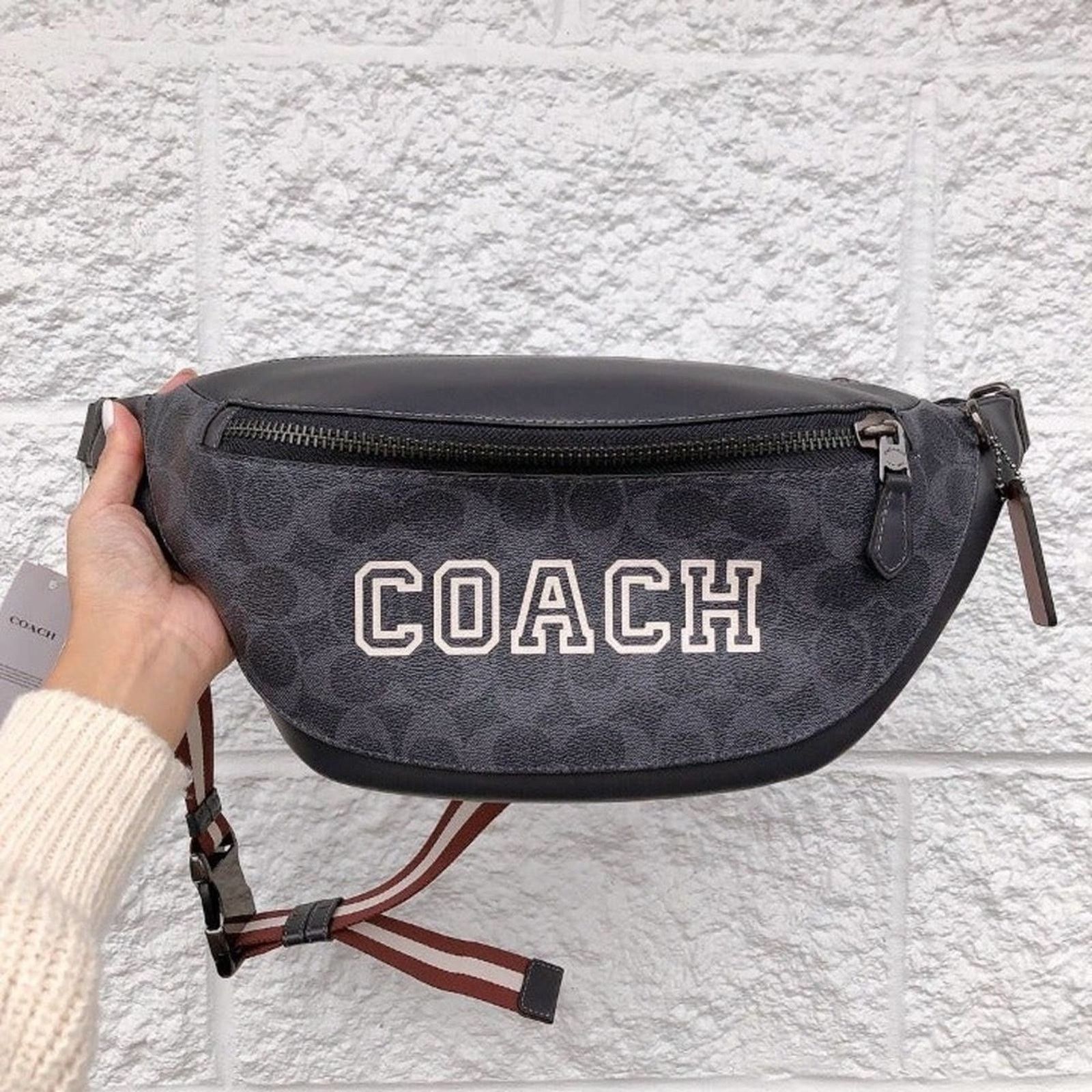 Coach Coach CB912 Warren Belt Bag In Signature Canvas In QB/Denim Size ONE SIZE - 1 Thumbnail