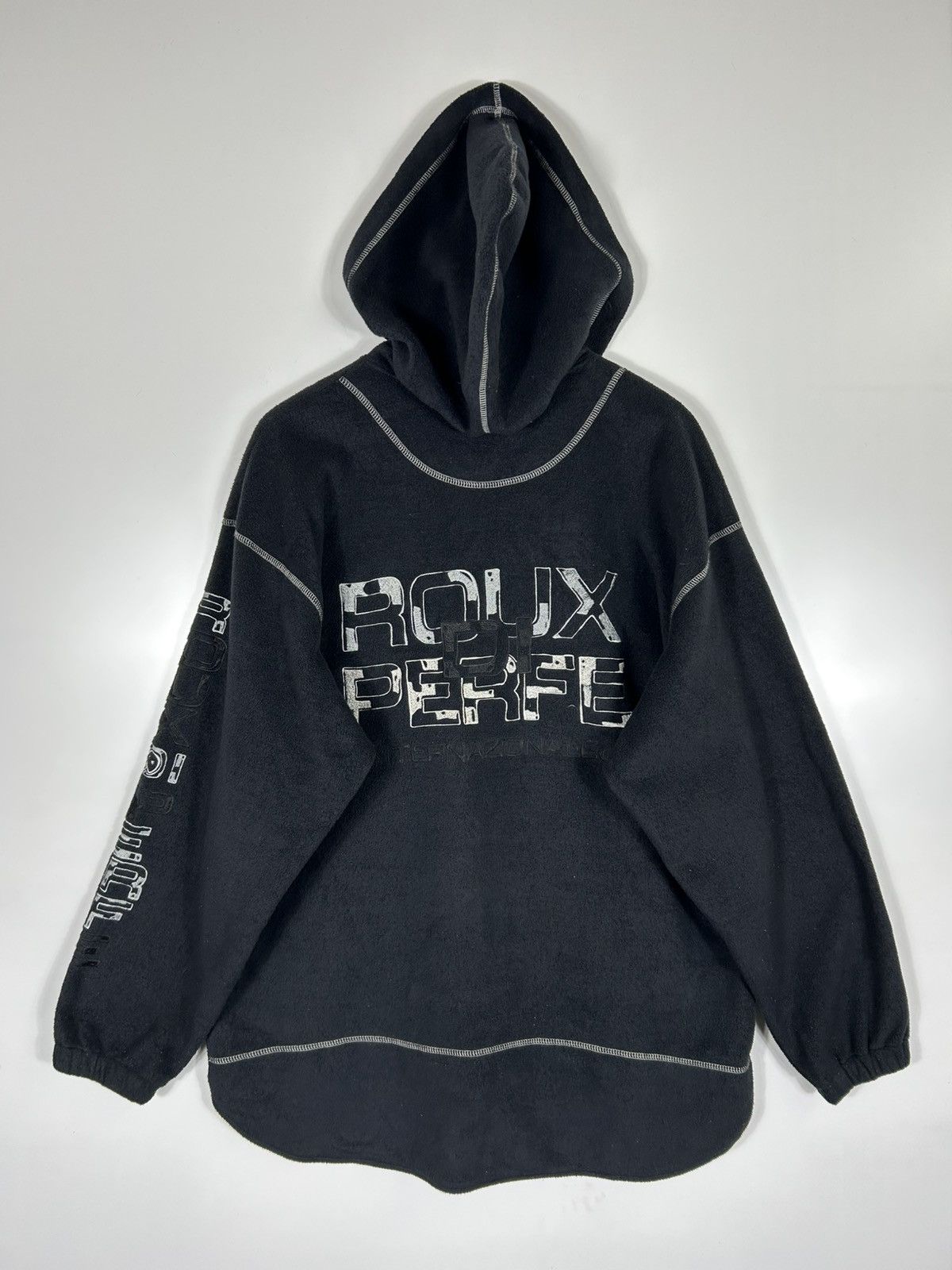 Japanese Brand ⚡️Vintage Roux Di Perfe Fleece Hoodies Half Zipper Sweatshirt Size US L / EU 52-54 / 3 - 12 Thumbnail