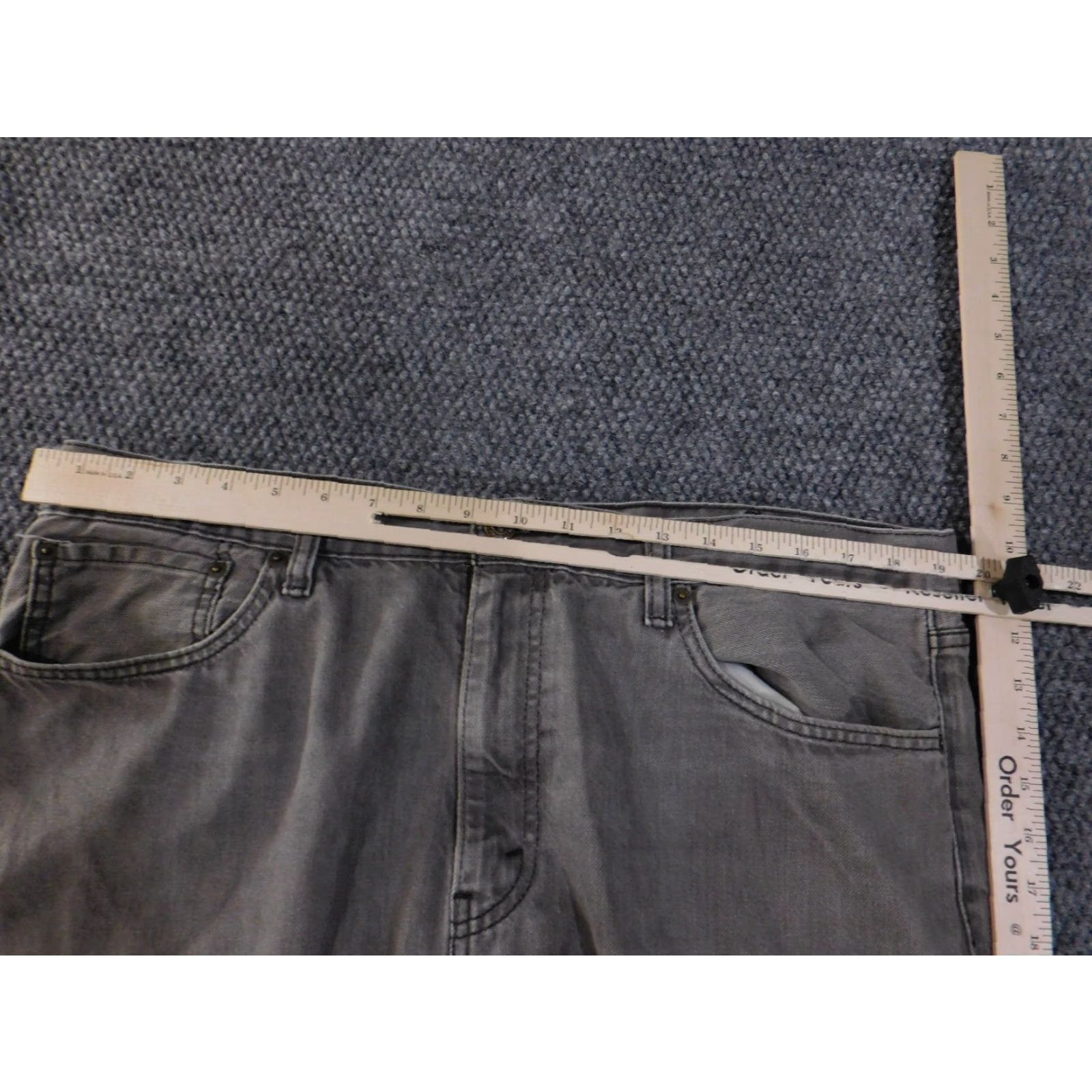 Levi's VINTAGE? No — Levis 527 Jeans Mens 38x32 Gray Denim 100% Cotton Regular Bootcut 5-Pocket Charcoal Wash Size US 38 / EU 54 - 3 Thumbnail