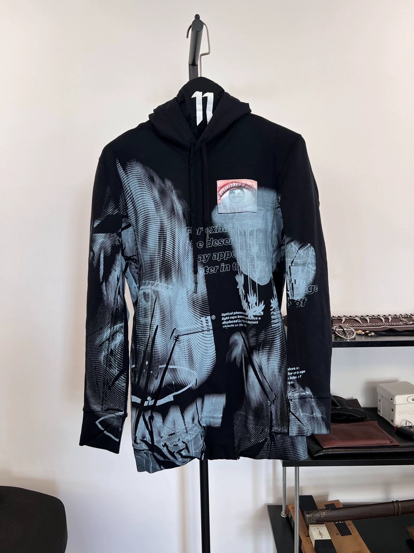 Boris Bidjan Saberi Boris Bidjan Saberi 11by bbs printed patch hoodie XXS Size US XXS / EU 40 - 1 Thumbnail
