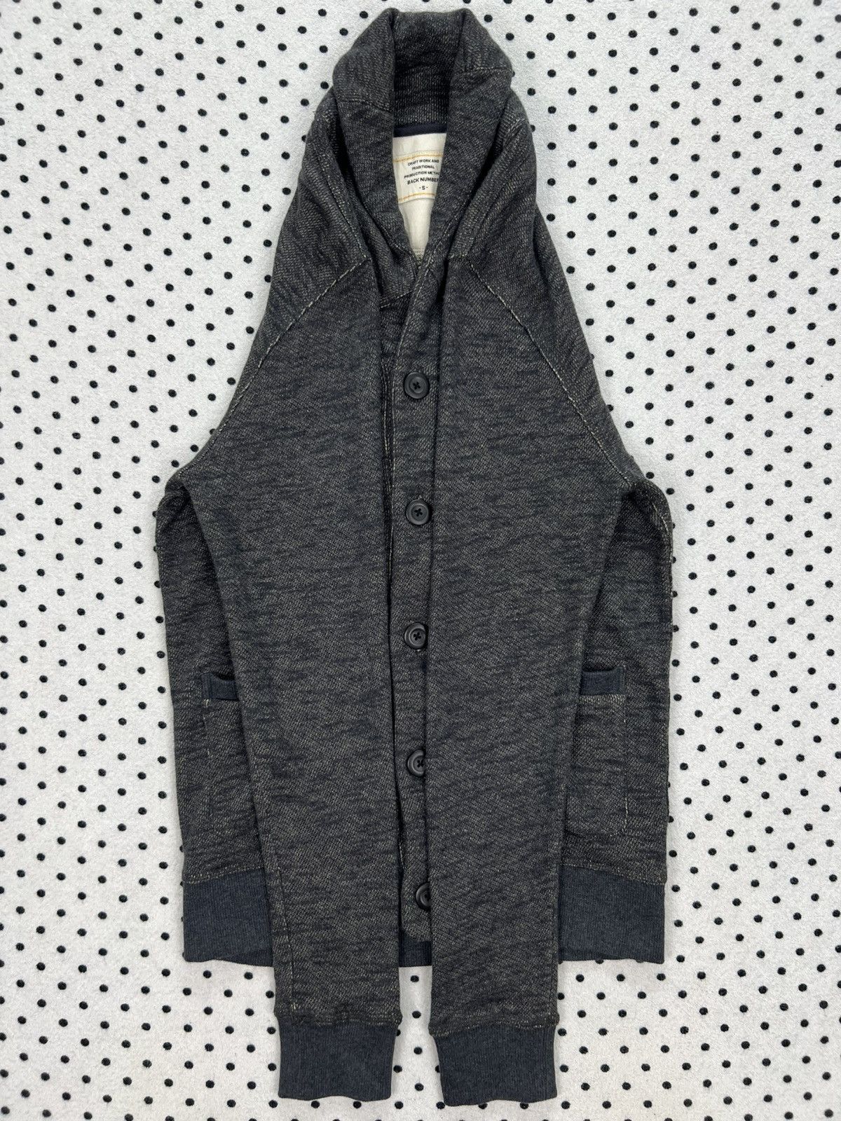 Japanese Brand Back Number Shawl Collar Sweater Size US S / EU 44-46 / 1 - 5 Thumbnail
