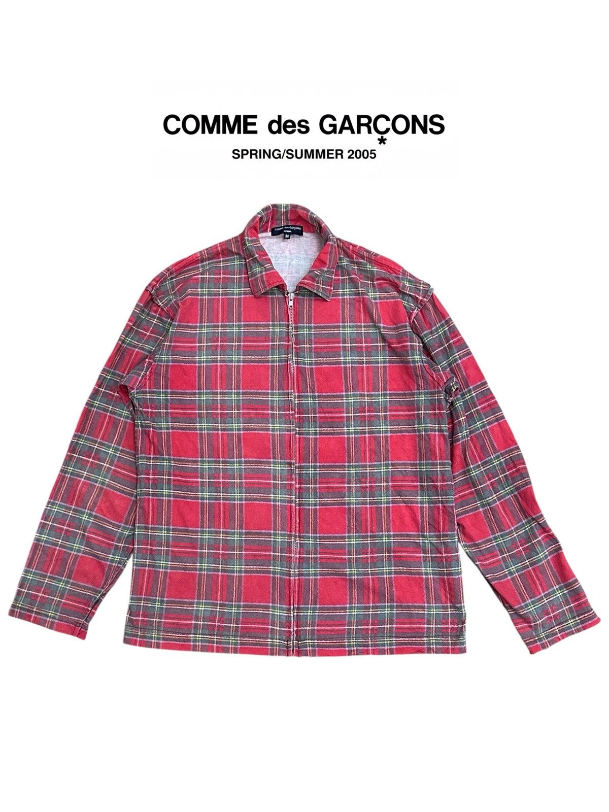 Comme des Garcons SS2005 Comme des Garcons Plaid Tartan Zipper Polos Jacket Size US M / EU 48-50 / 2 - 1 Thumbnail