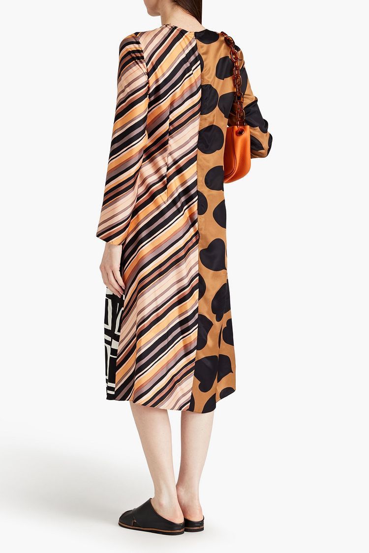 Marni o1y1025 Midi Dress in Multicolor Size S / US 4 / IT 40 - 3 Thumbnail