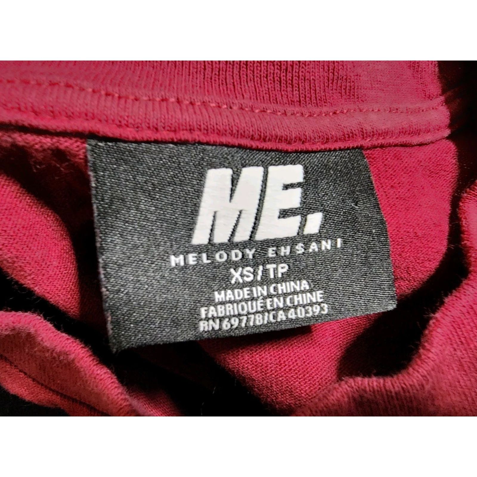 Vintage ME Melody Ehsani Trust Your Gut T Shirt Womens XS Red Short Sleeve Crew Neck Cotton Size XS / US 0-2 / IT 36-38 - 5 Thumbnail