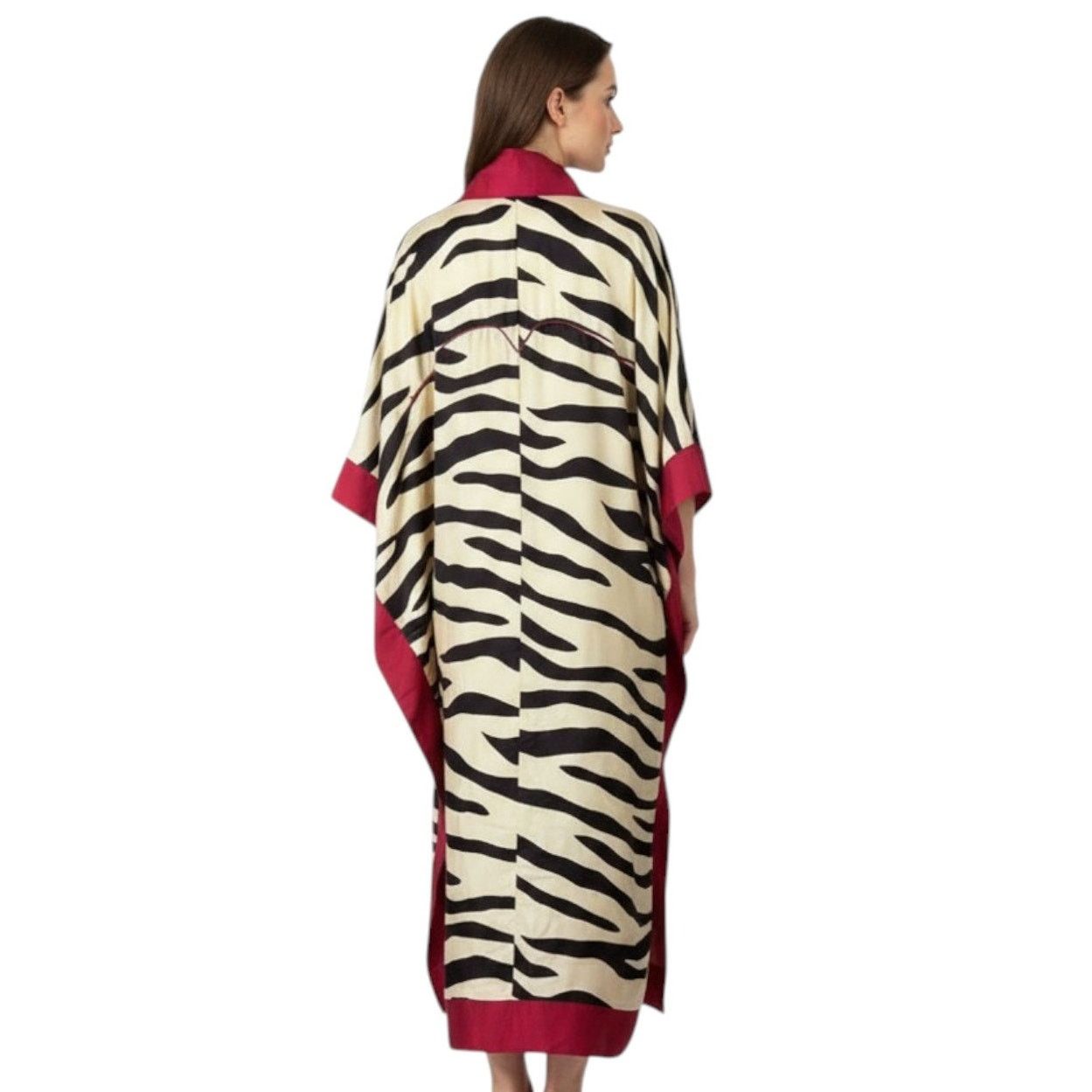 Gucci Gucci Red Striped 100% Silk Loungewear Dress, S/IT40 Size S / US 4 / IT 40 - 8 Thumbnail