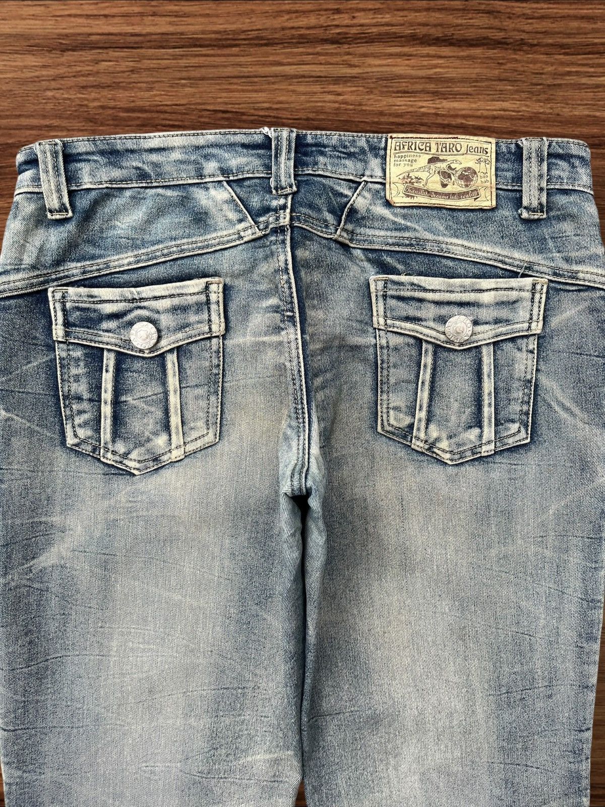 Japanese Brand × Le Grande Bleu (L.G.B.) Vintage Japanese Brand Stone Washed Grunge Style Flare Jeans Size 29" - 4 Thumbnail