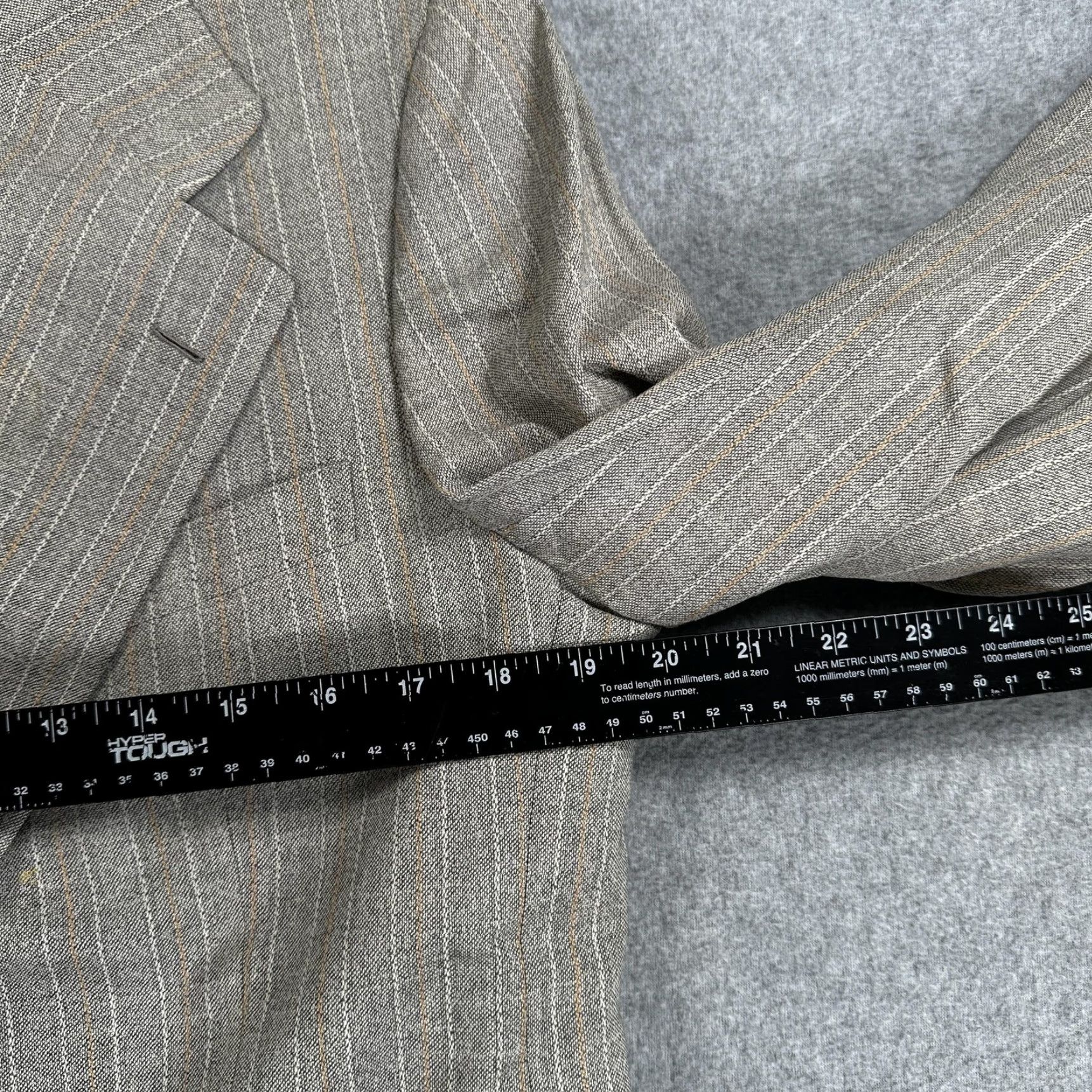Brioni VINTAGE Brioni Blazer Sport Coat Mens 38 Gray Stripe Wool Tweed Two Button Italy Size 38R - 5 Thumbnail